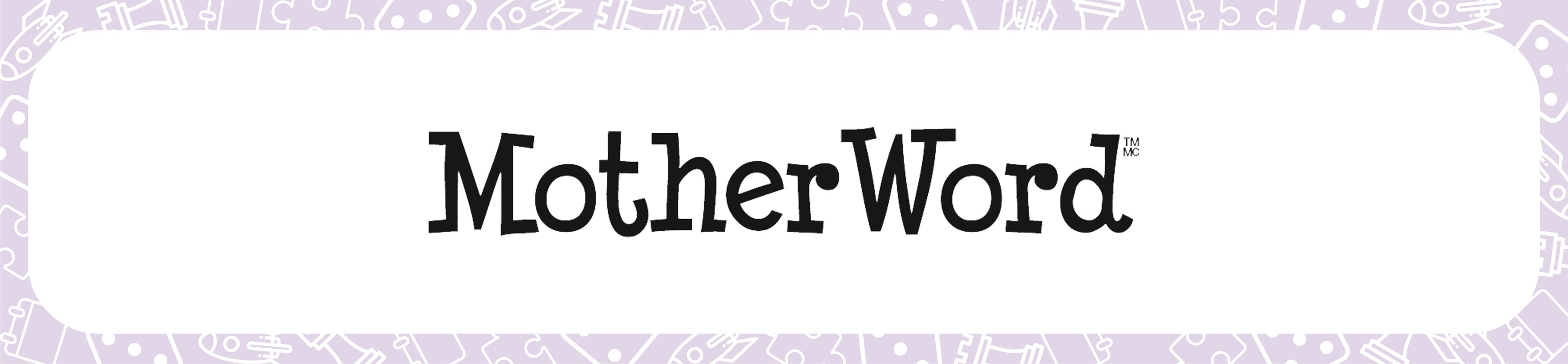Pale purple border with the MotherWord Company logo in the centre.