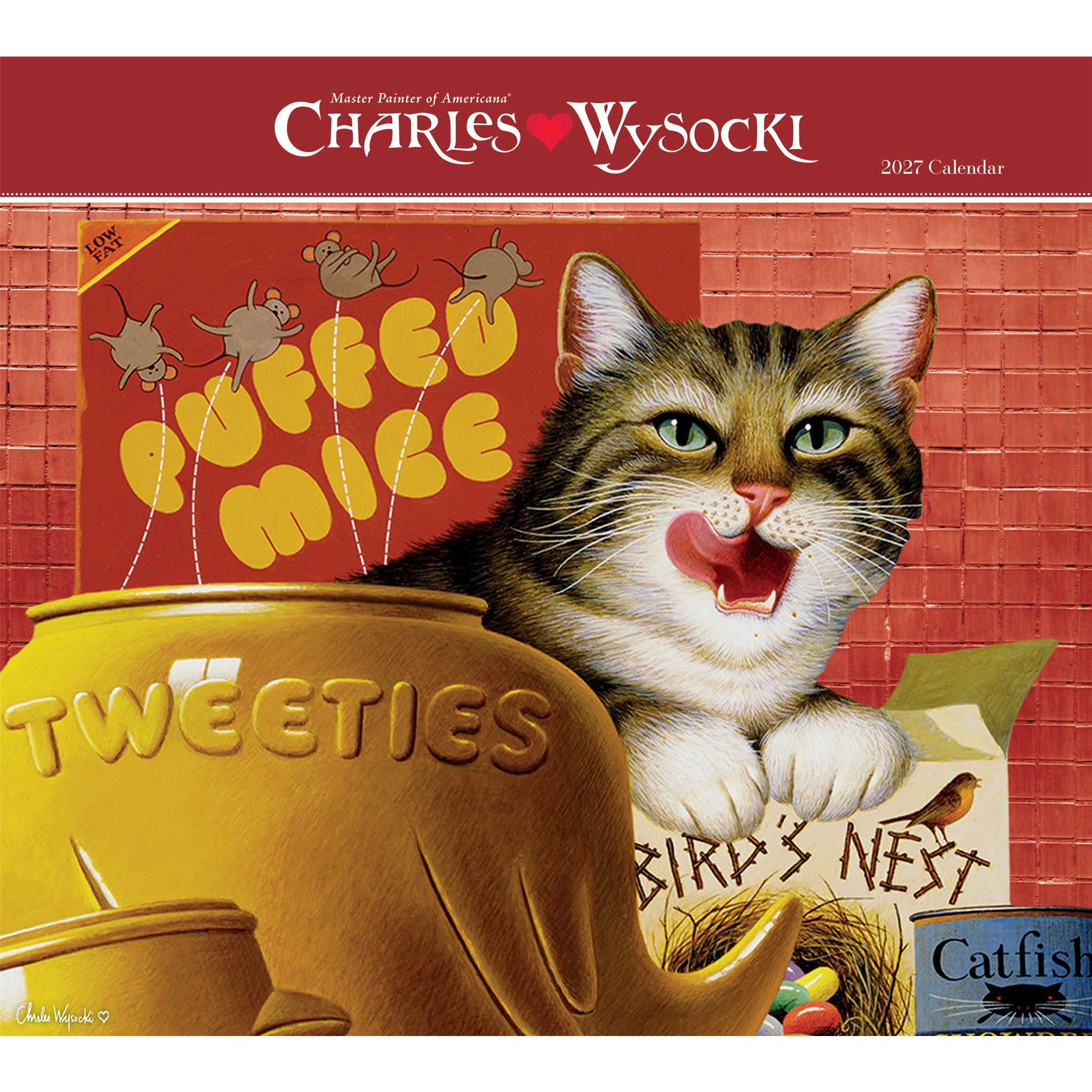 Charles Wysocki Cat Tales Deluxe 2027 Wall Calendar