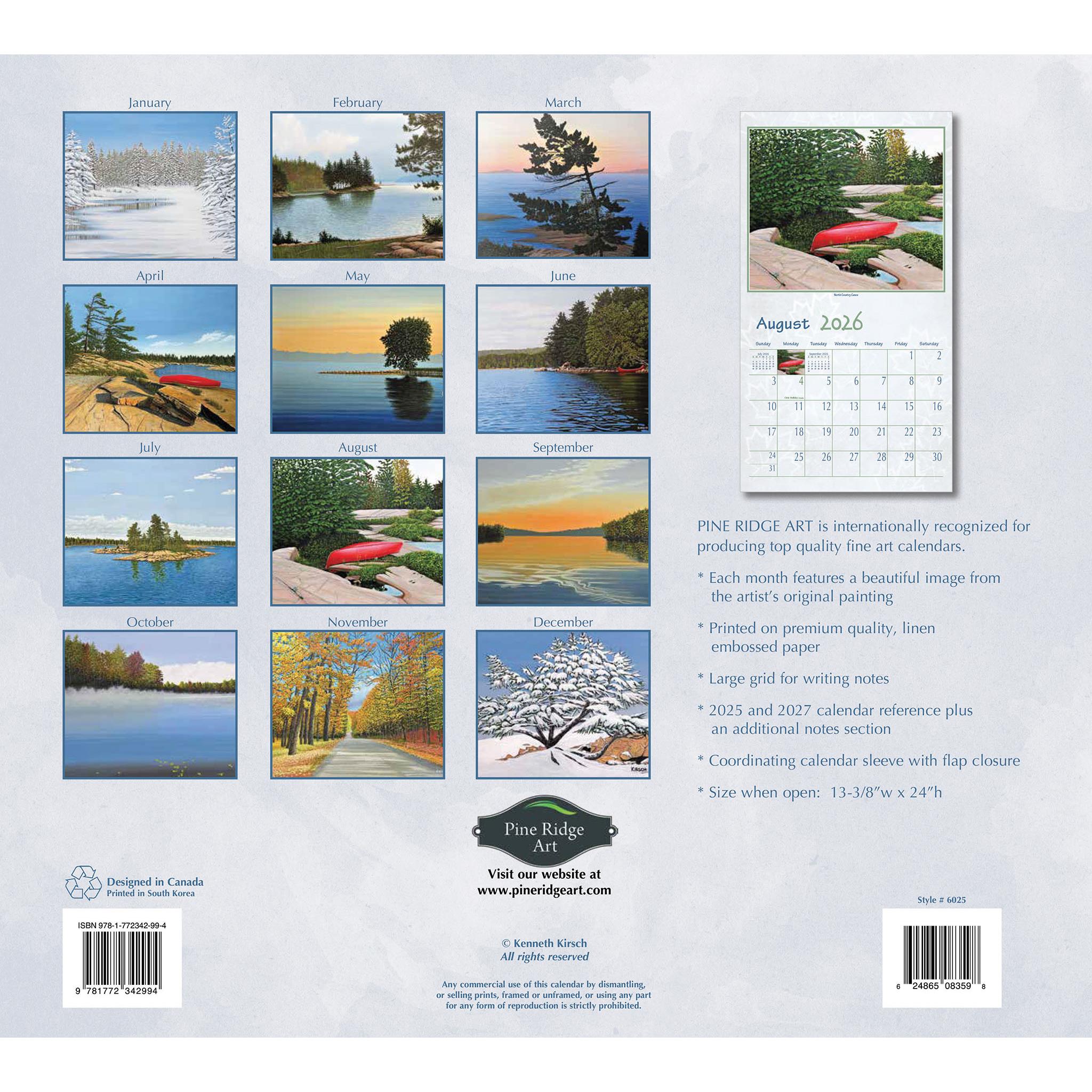 Northern Getaway 2026 Wall Calendar - Online Only