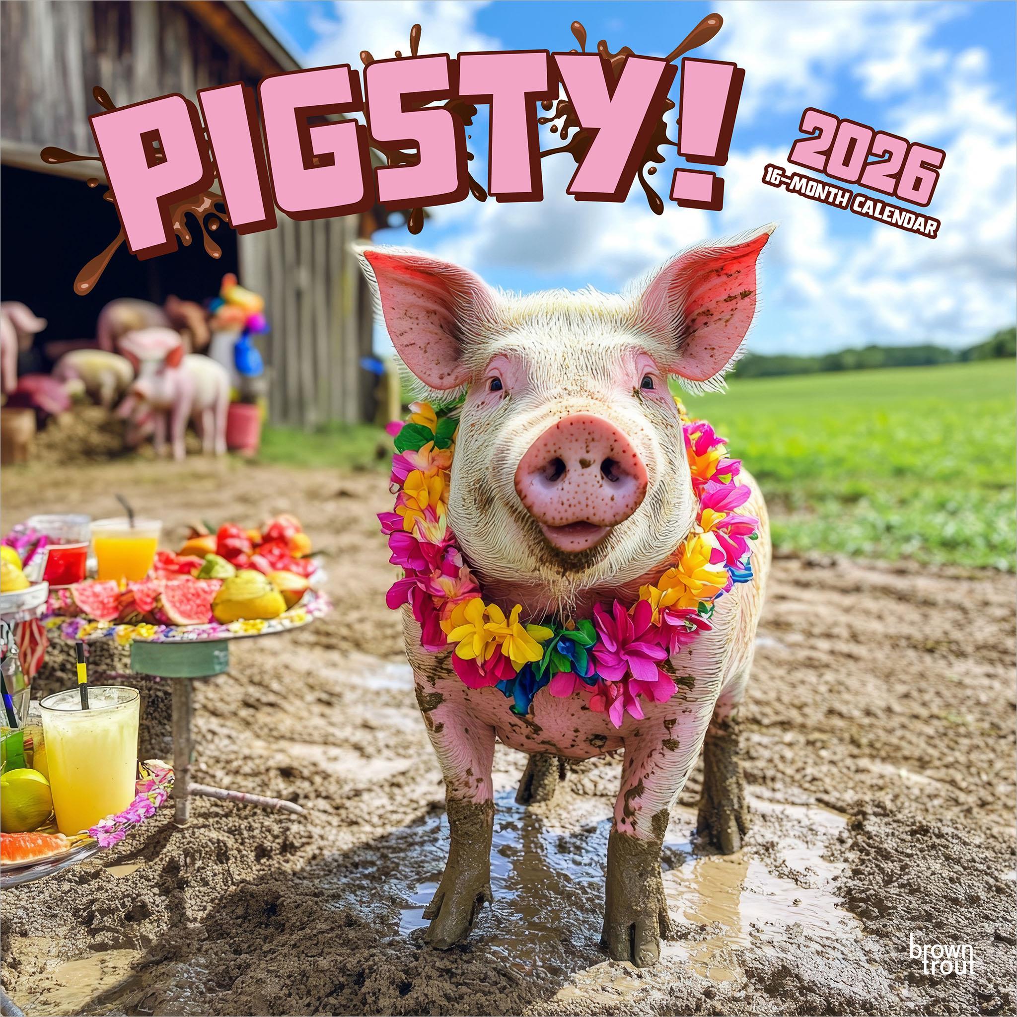 Pigsty 2026 Wall Calendar - Online Only