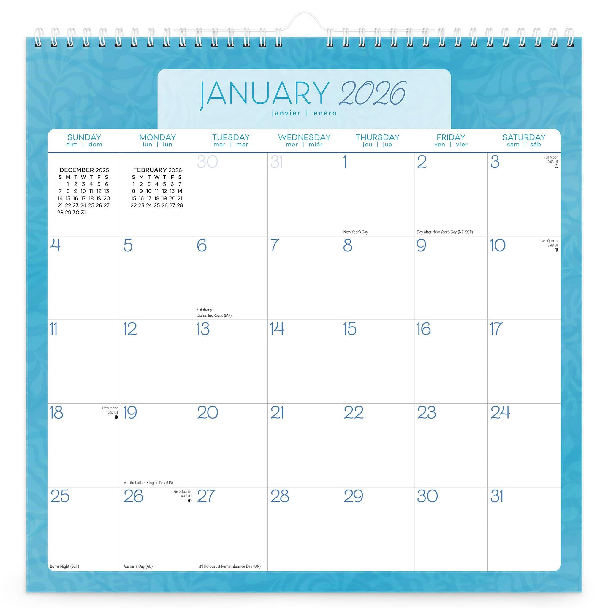 Seaside Currents 2026 Wall Calendar