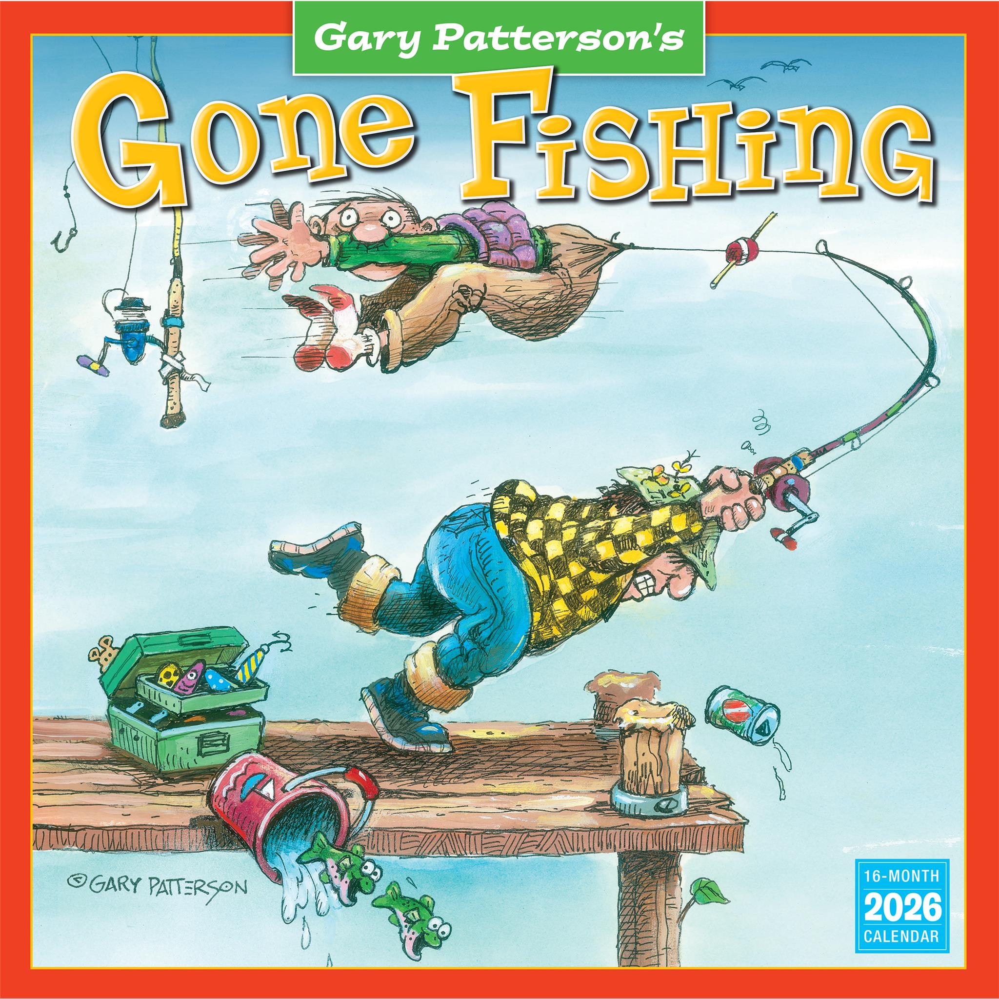 Gary Patterson Gone Fishing 2026 Wall Calendar