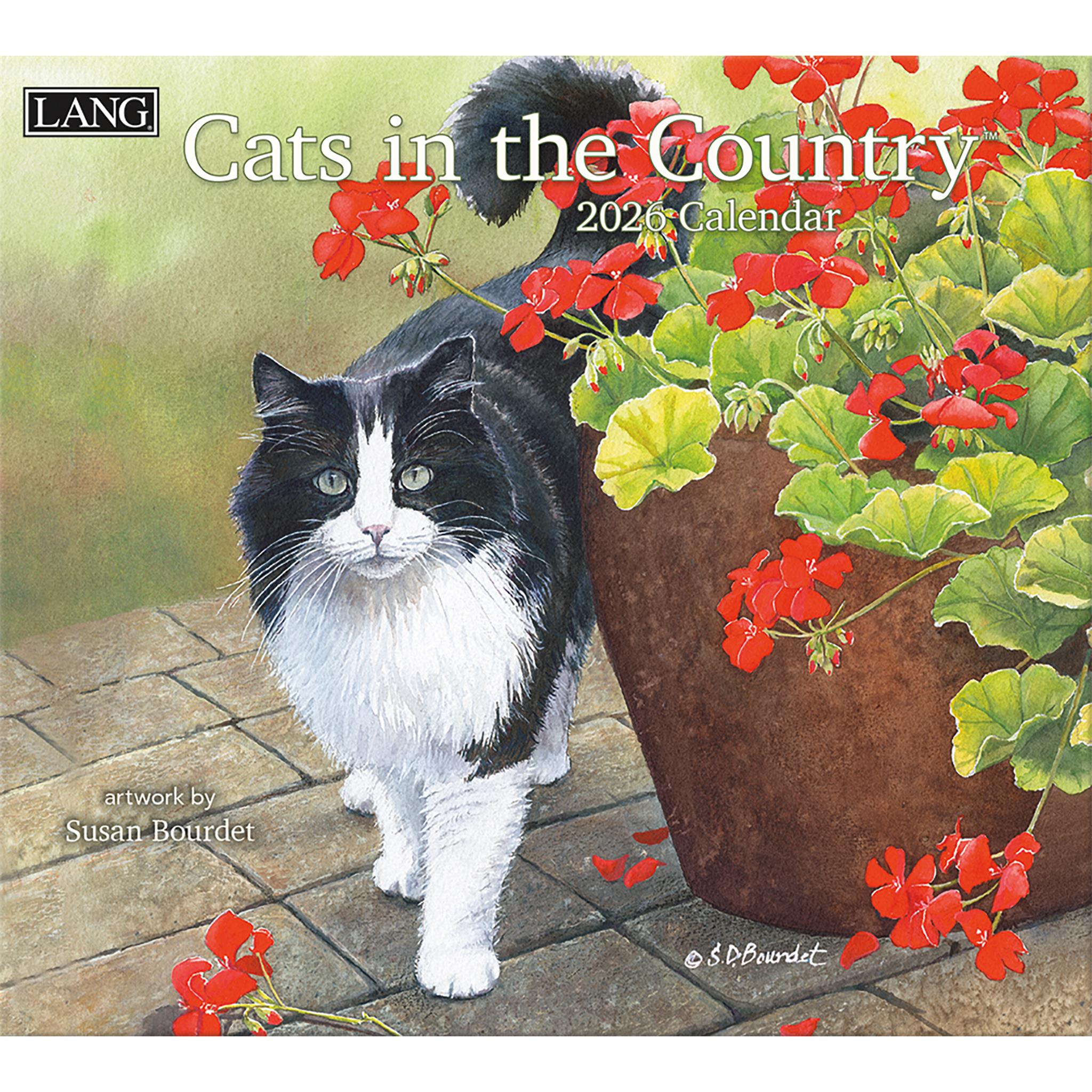 Cats In The Country 2026 Deluxe Wall Calendar