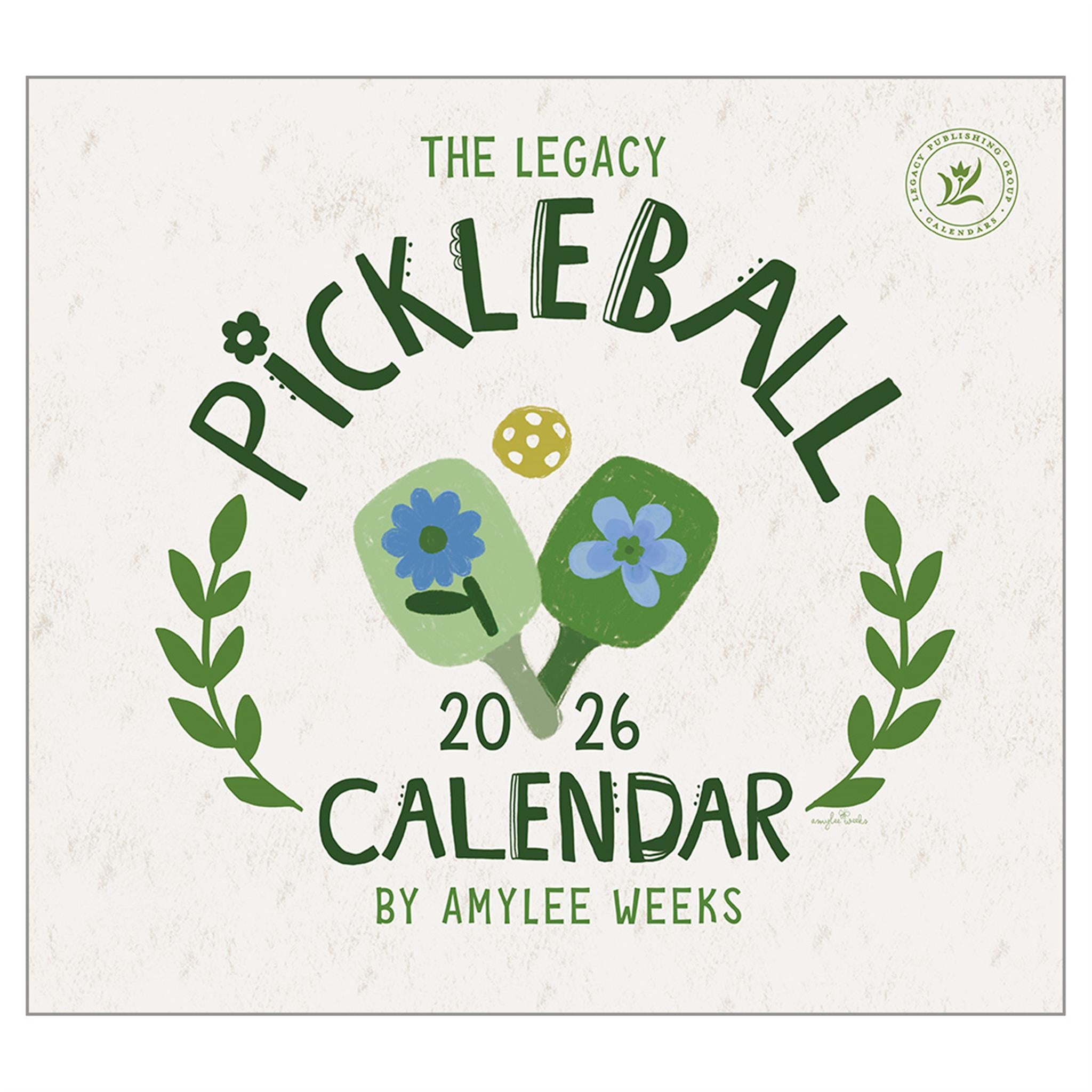 Pickleball 2026 Deluxe Wall Calendar - Online Only