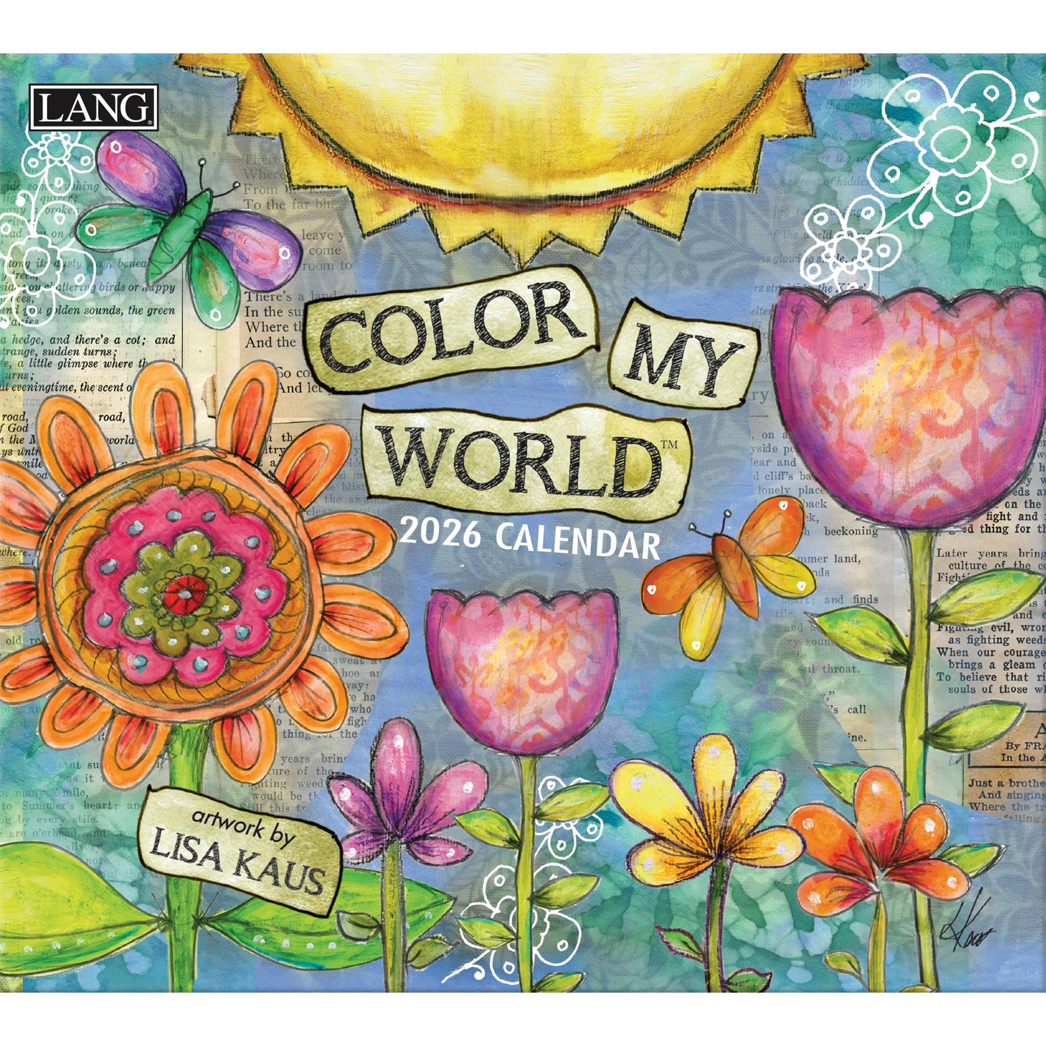 Color My World 2026 Deluxe Wall Calendar