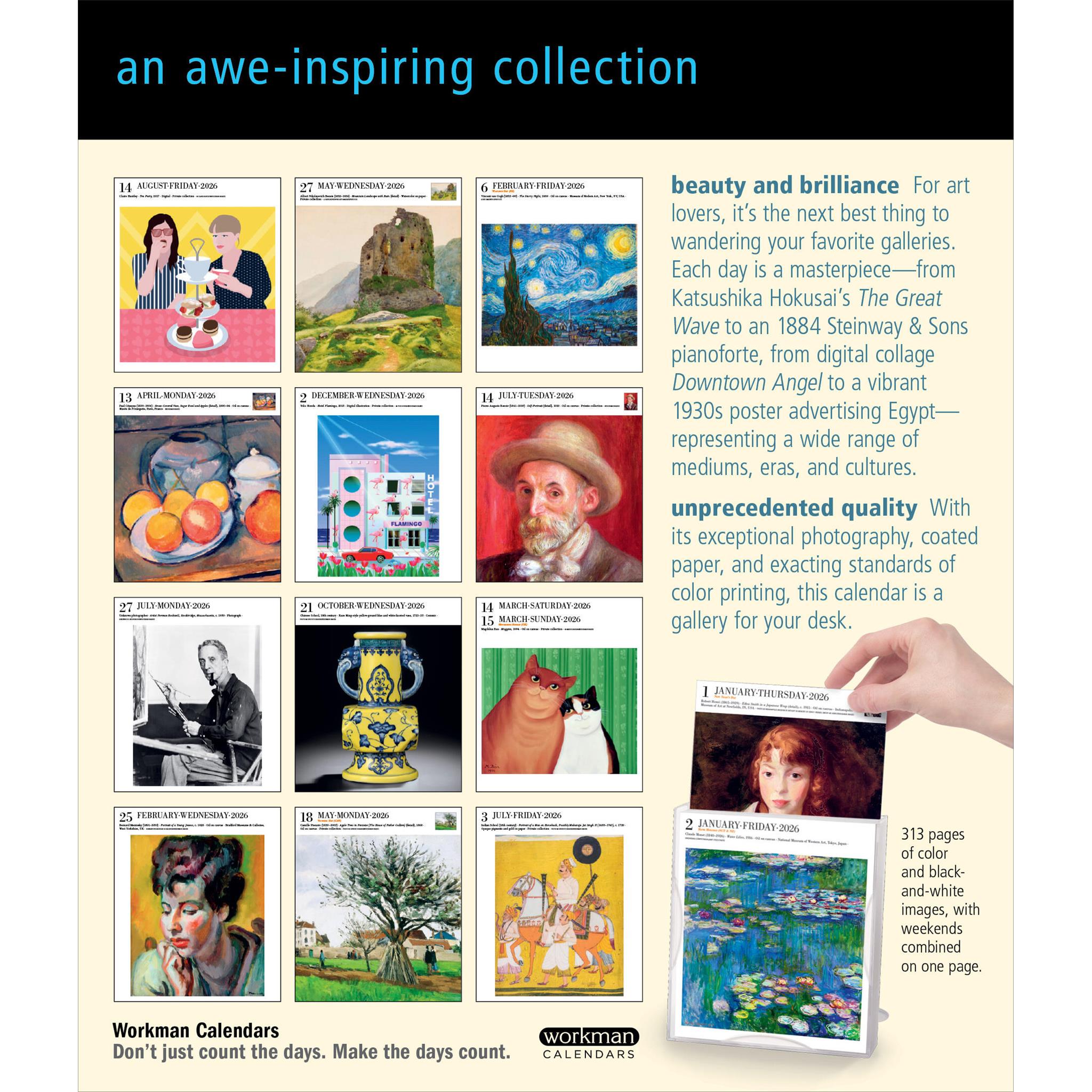 Art Gallery 2026 Box Calendar - Calendar Club Canada