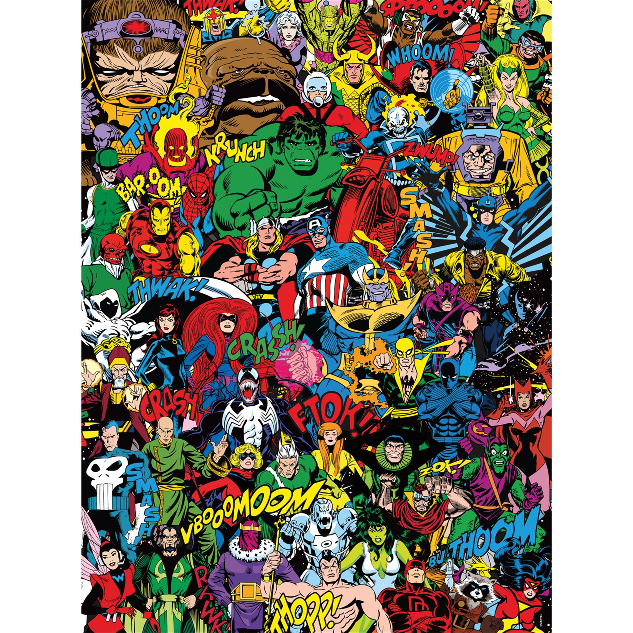 Marvel Retro Cast 1000 Piece Puzzle