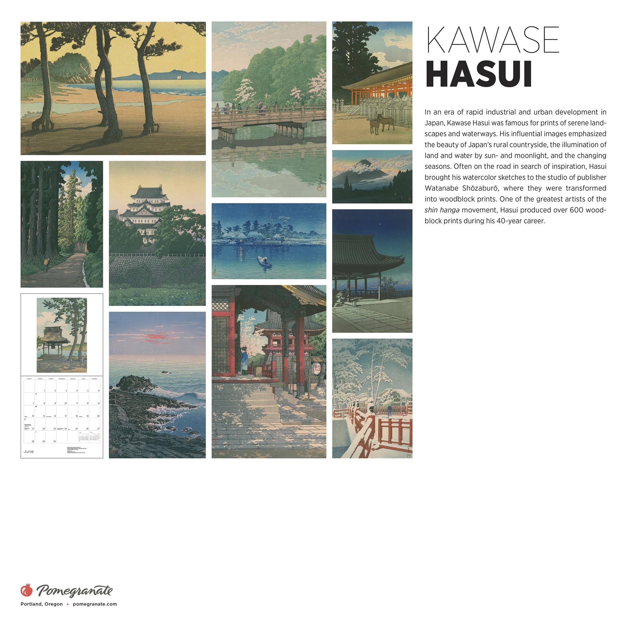 Kawase Hasui 2026 Wall Calendar