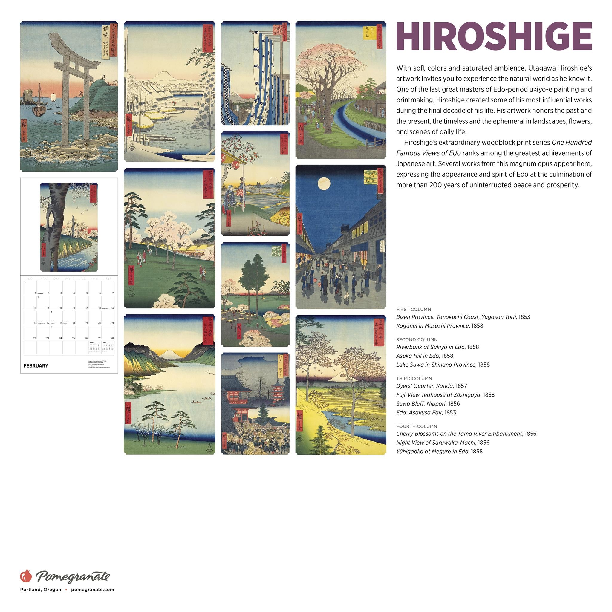 Hiroshige 2026 Wall Calendar