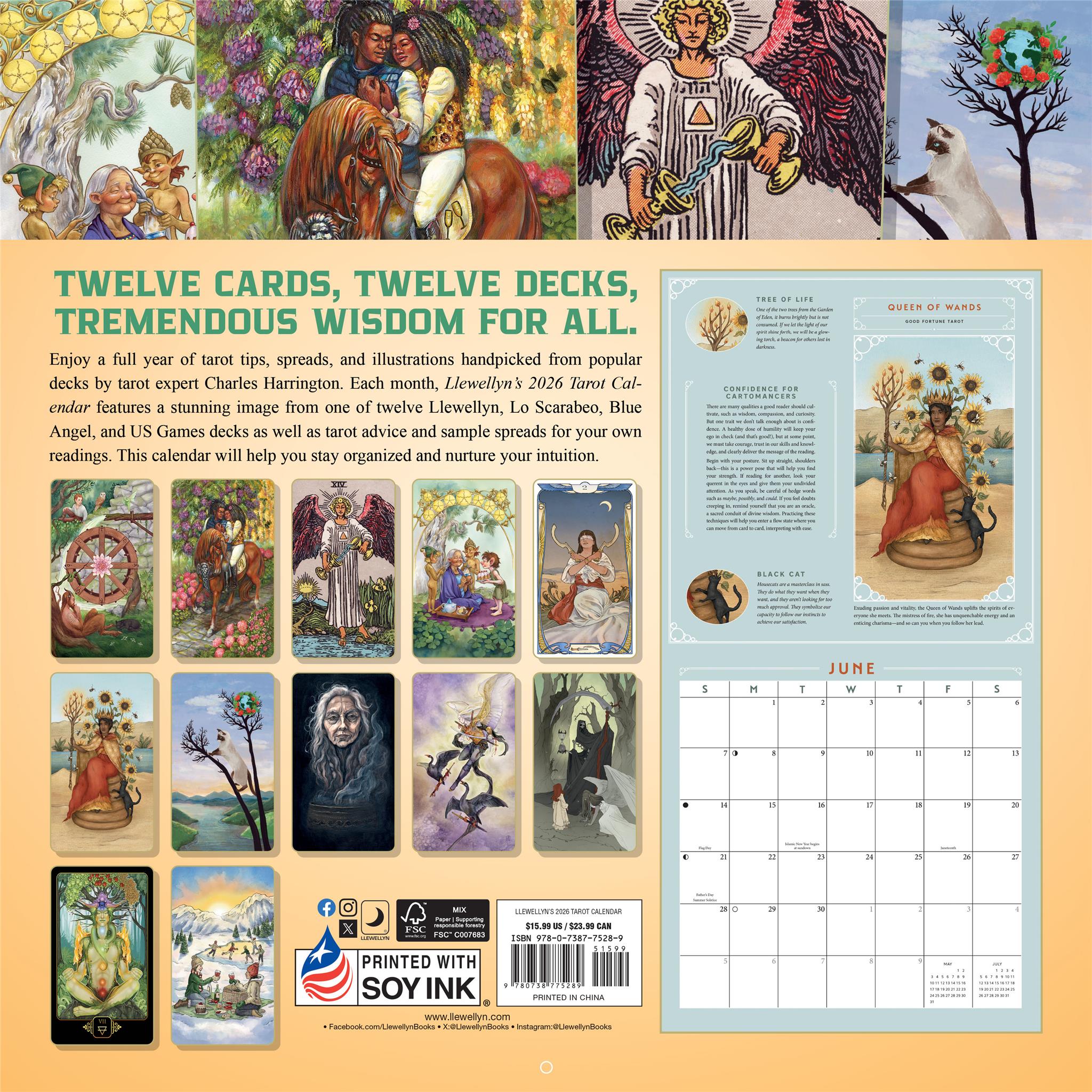 Tarot 2026 Wall Calendar