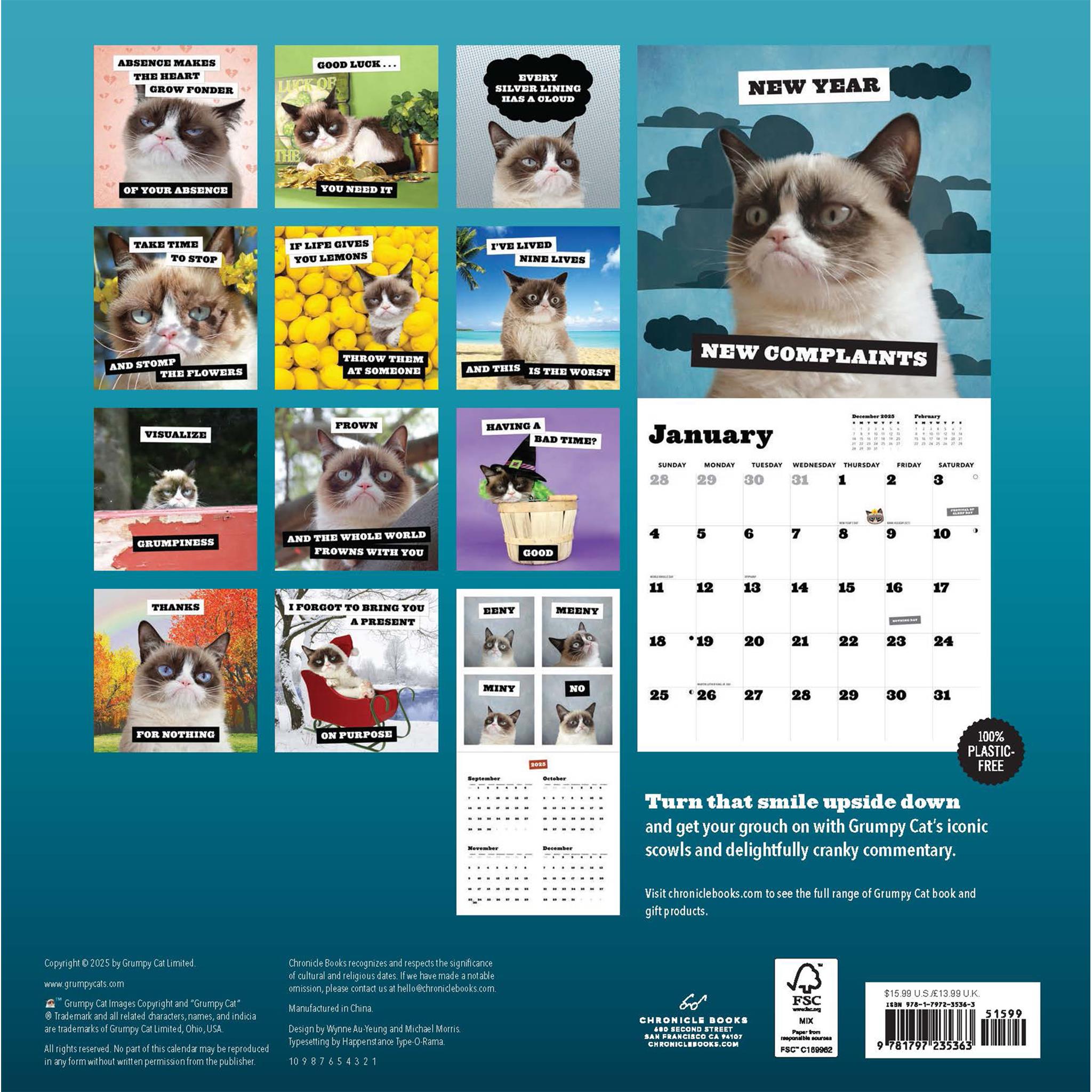Grumpy Cat 2026 Wall Calendar