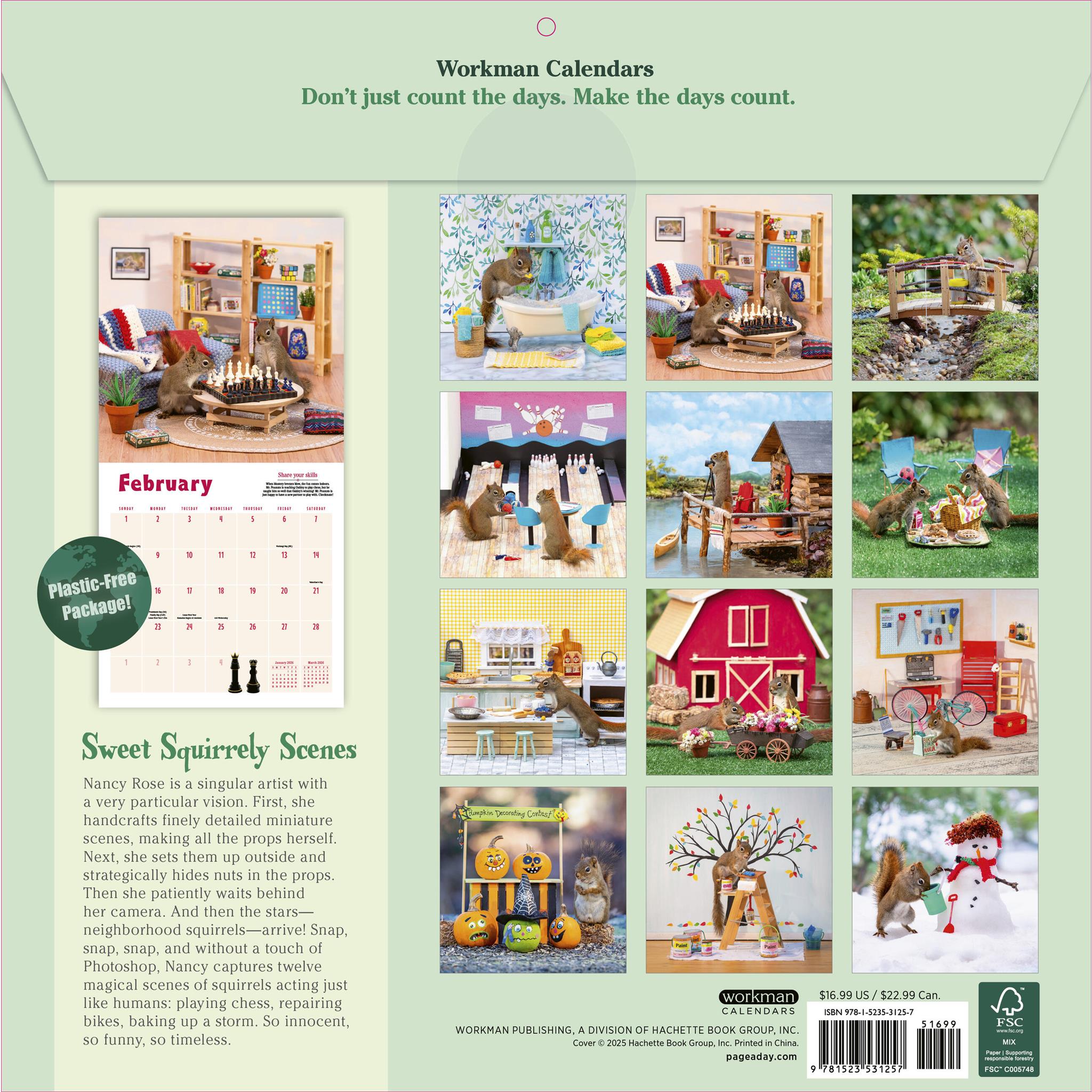 Secret Life Of Squirrels 2026 Wall Calendar