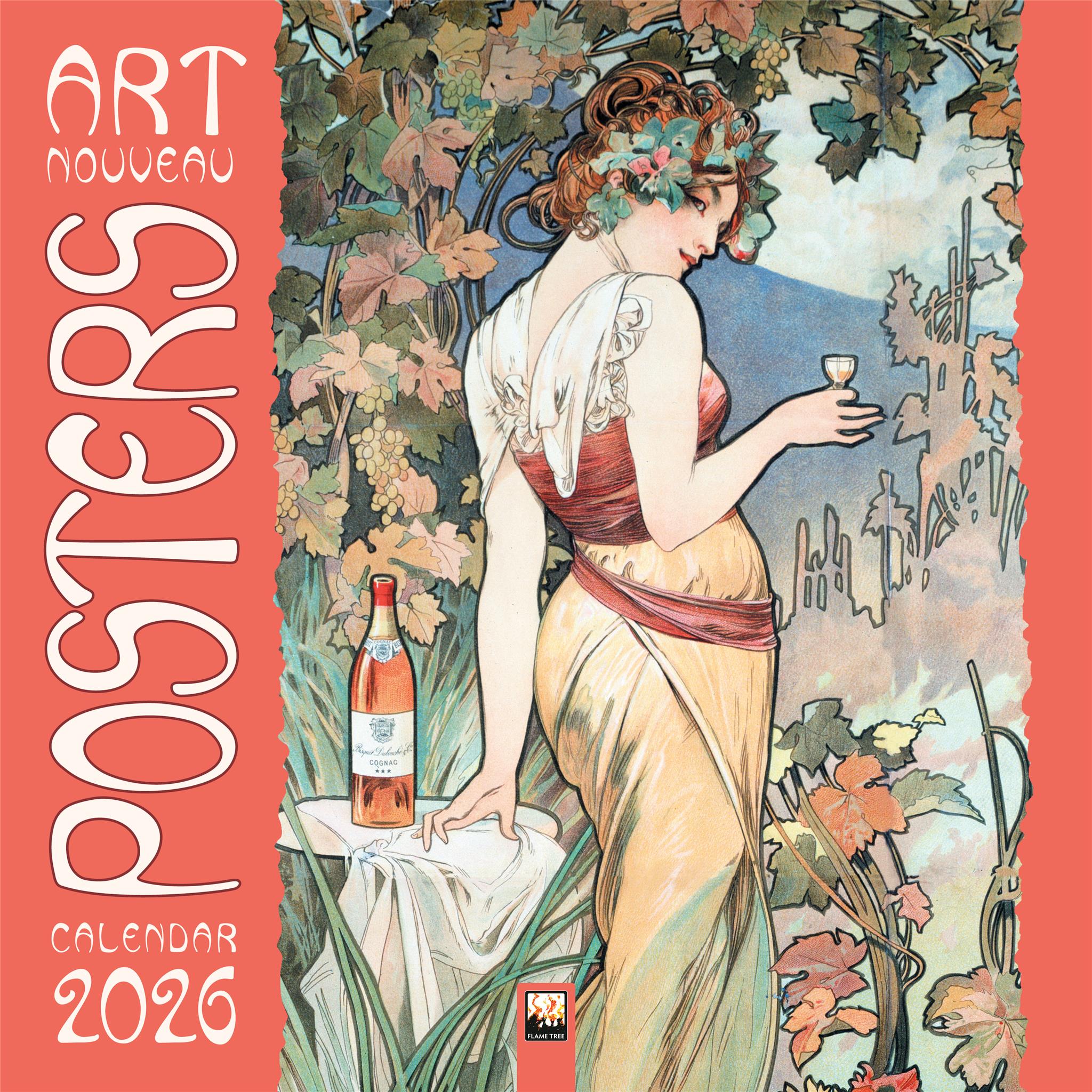 Art Nouveau Posters 2026 Wall Calendar