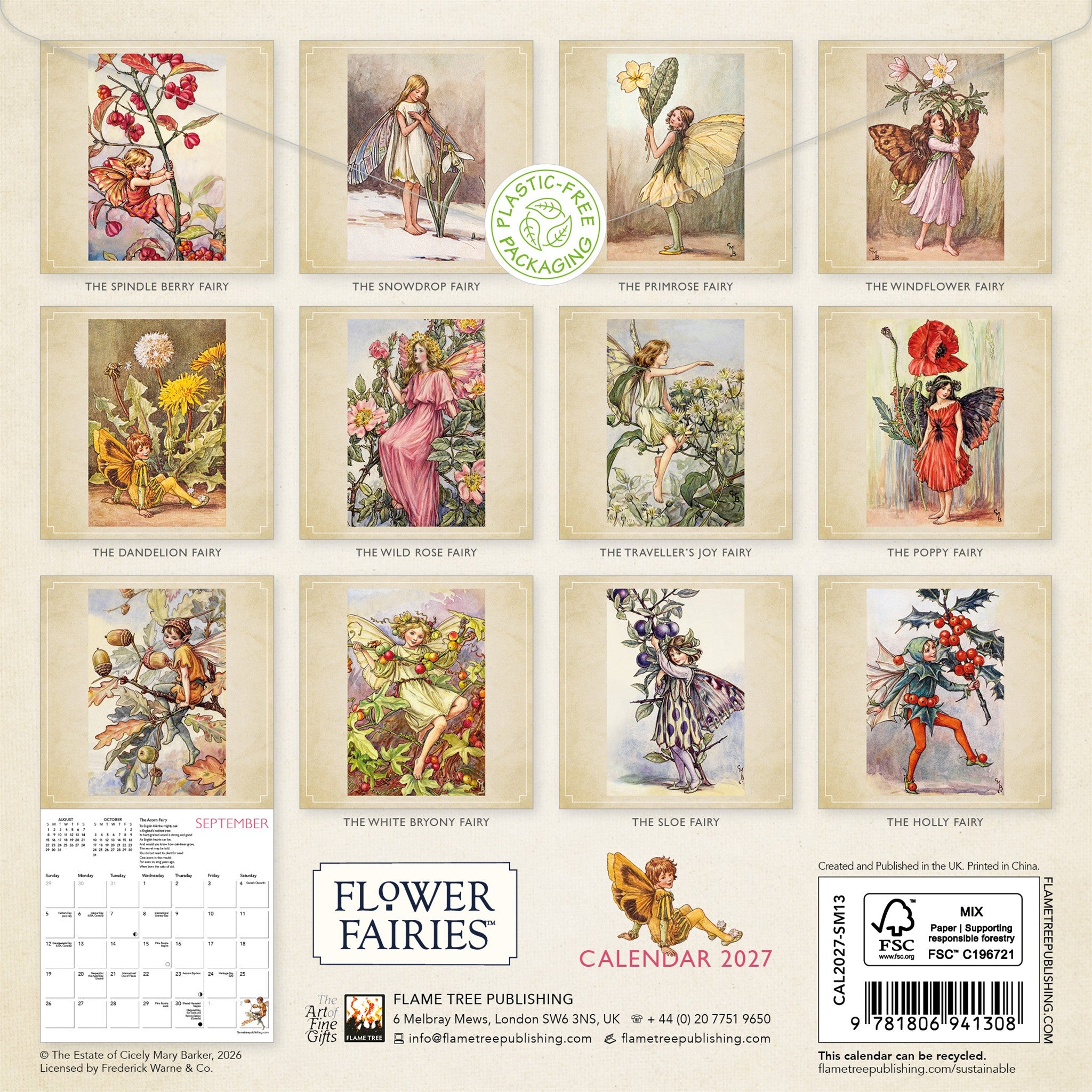 Flower Fairies 2027 Mini Calendar