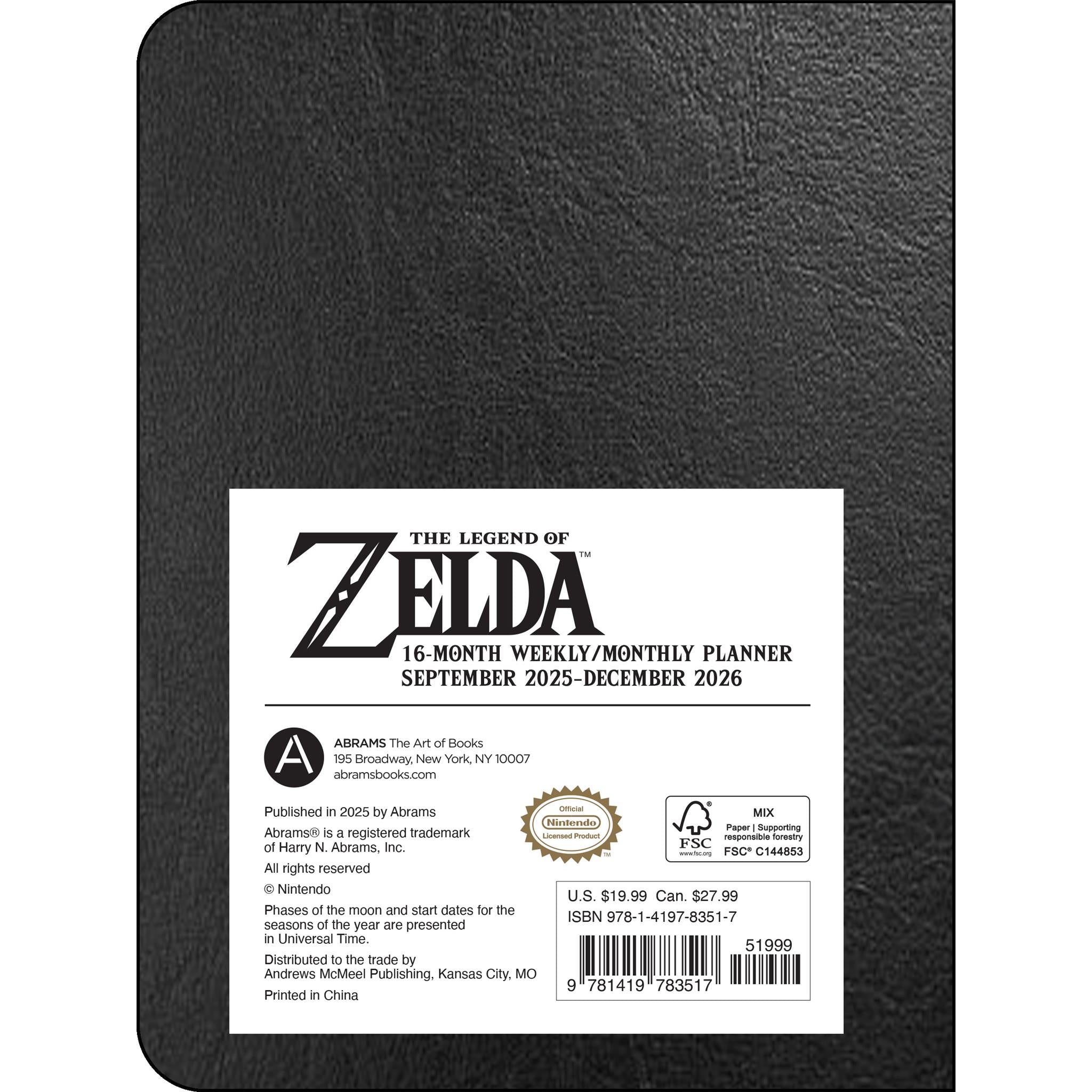 Legend Of Zelda 2025-2026 Engagement Calendar - Online Only
