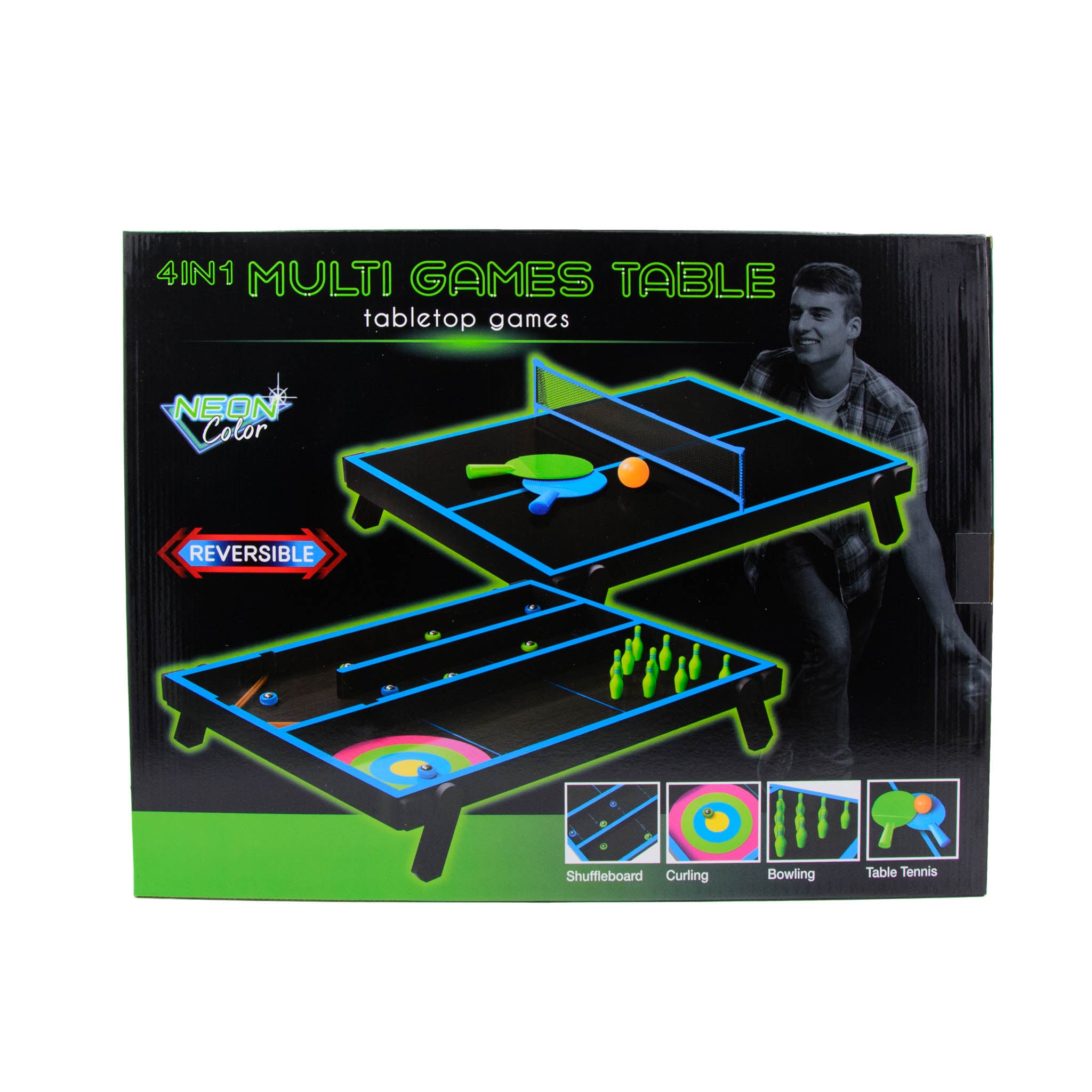 083176101078 Tabletop Neon 4 in 1 Games PMT Holdings