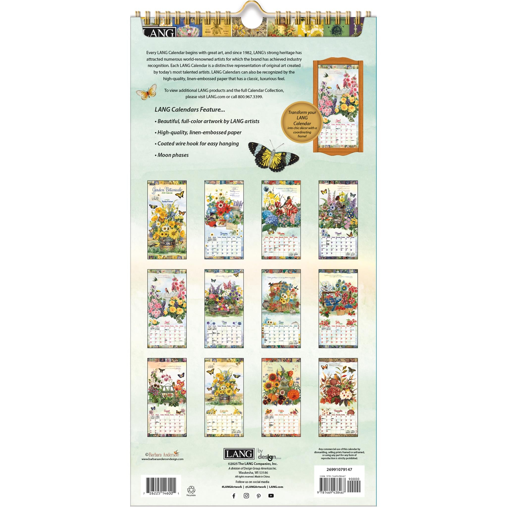 Garden Botanicals 2026 Slim Calendar - Online Only