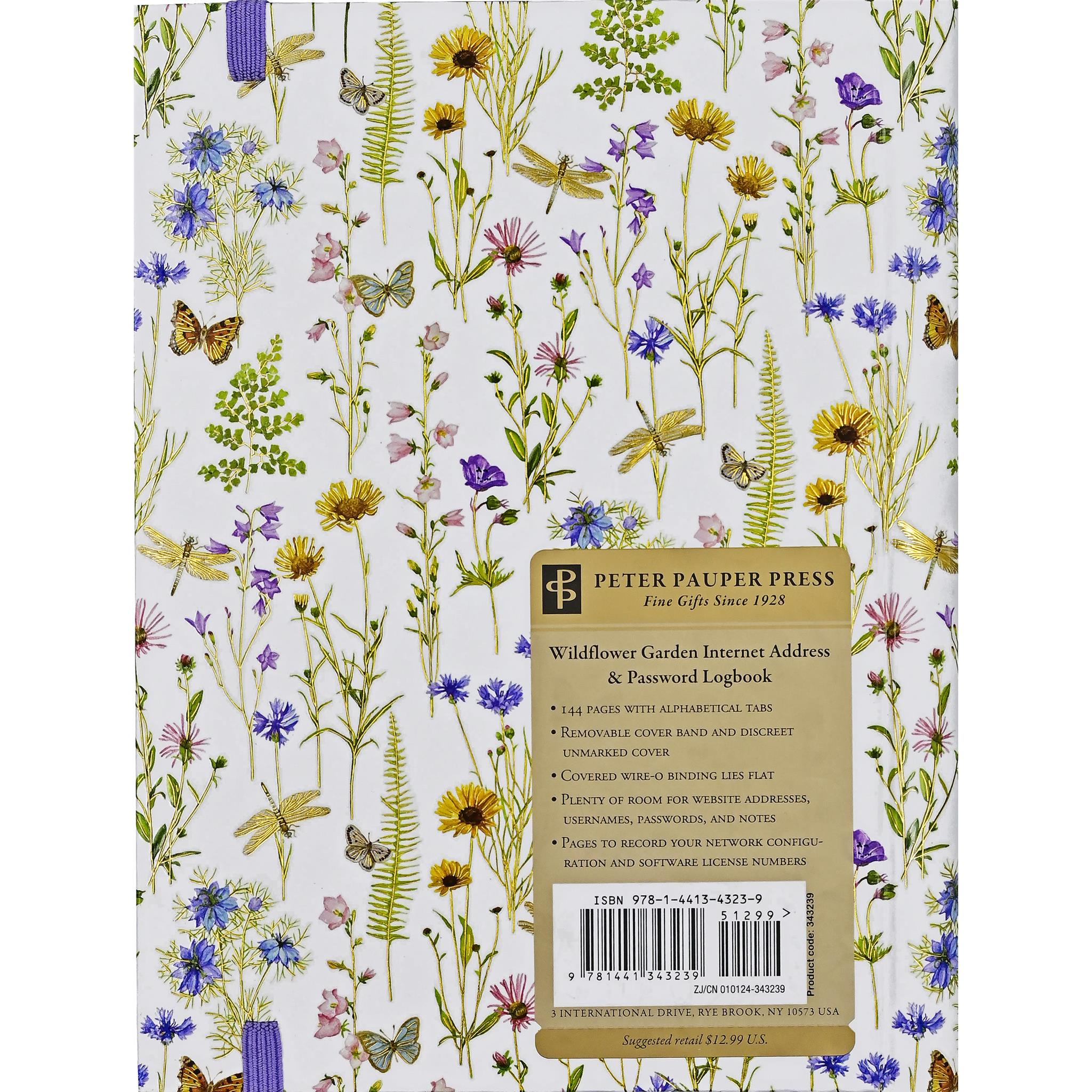 Internet Log Book Large Wildflower Garden - Online Exclusive product image | Calendar Club Canada
