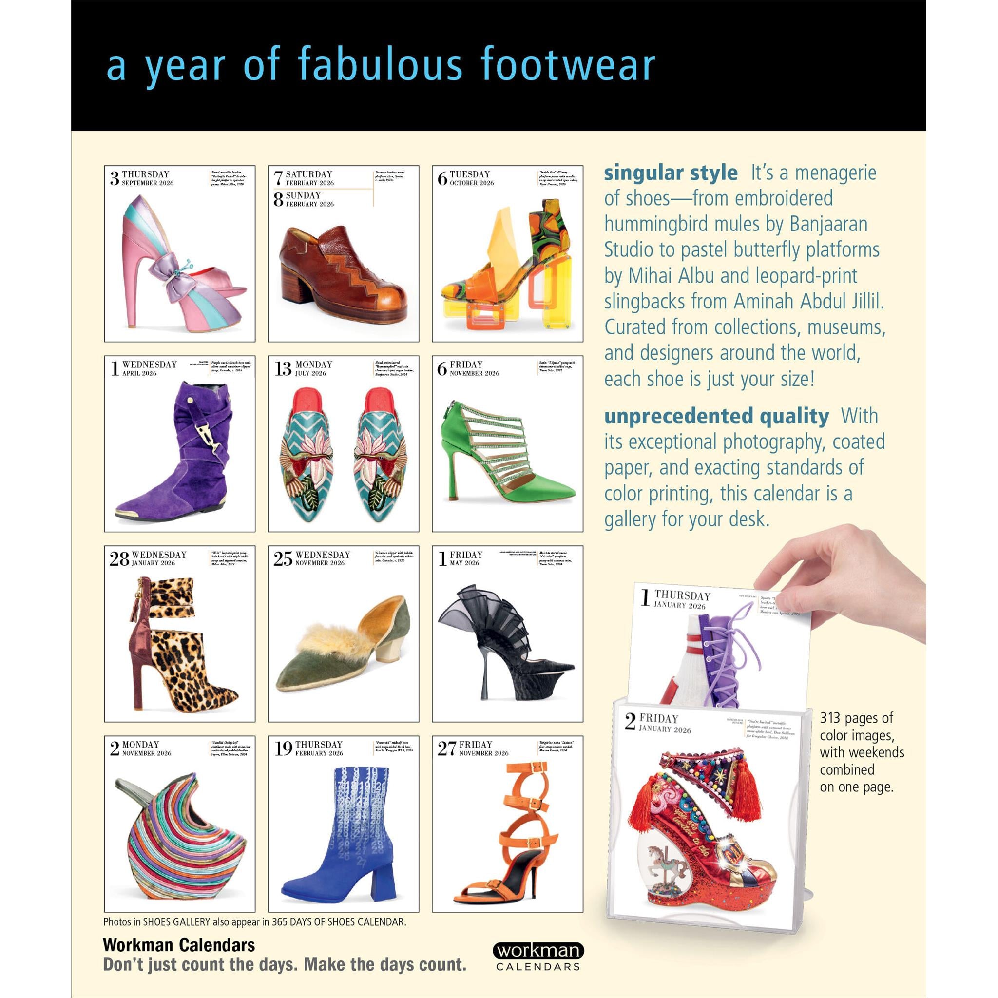 Shoes Gallery 2026 Box Calendar
