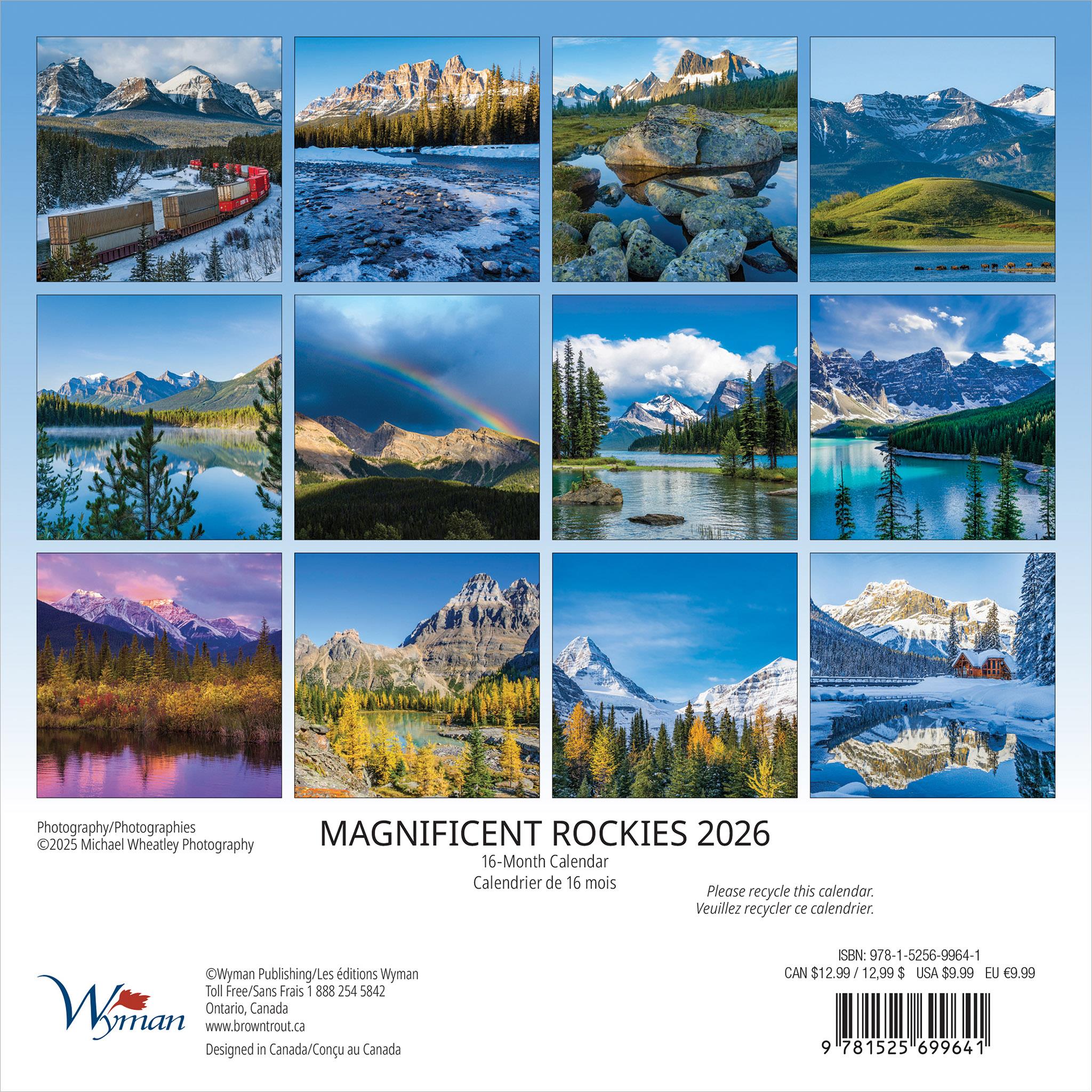 Magnificent Rockies 2026 Mini Calendar - Online Only