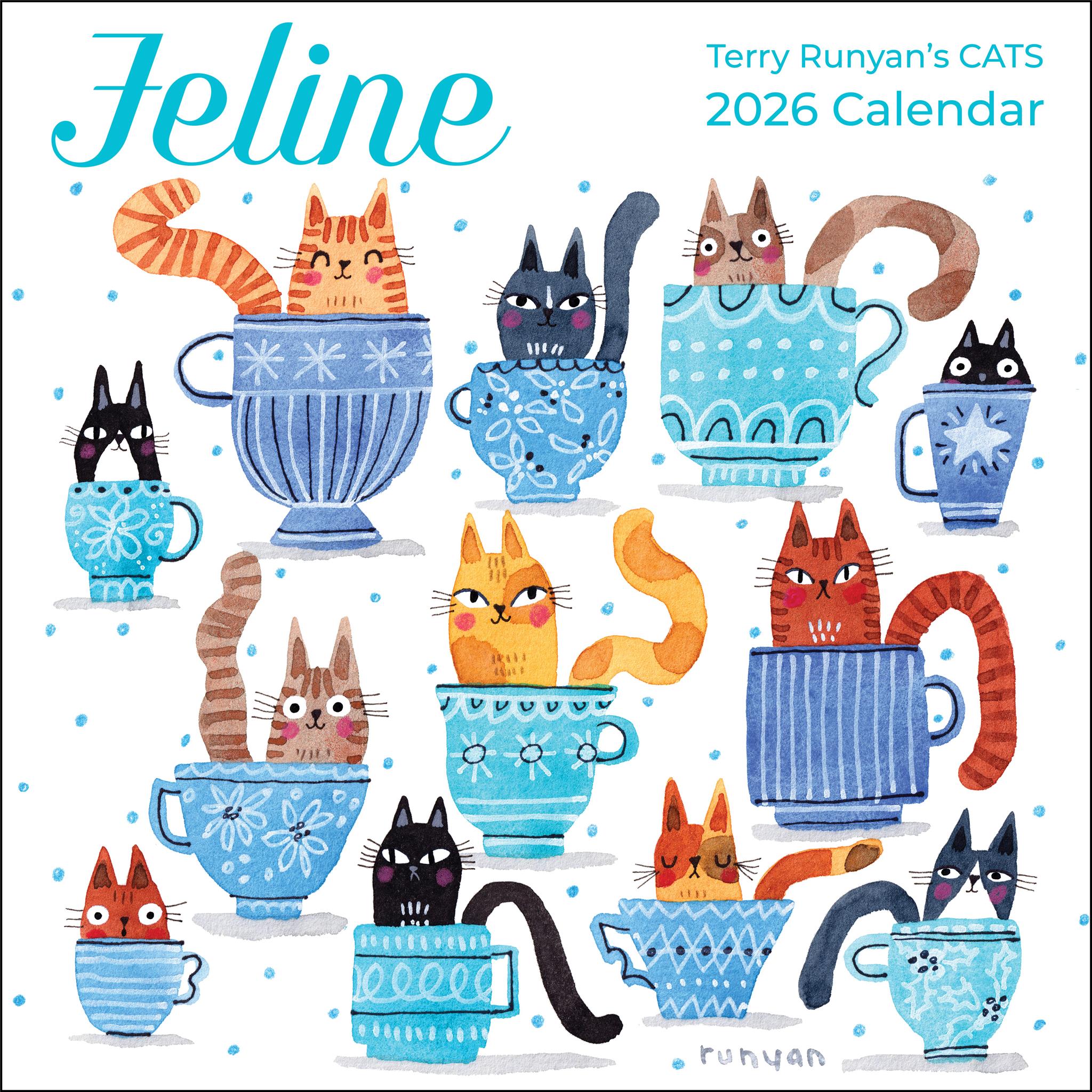 Feline 2026 Wall Calendar