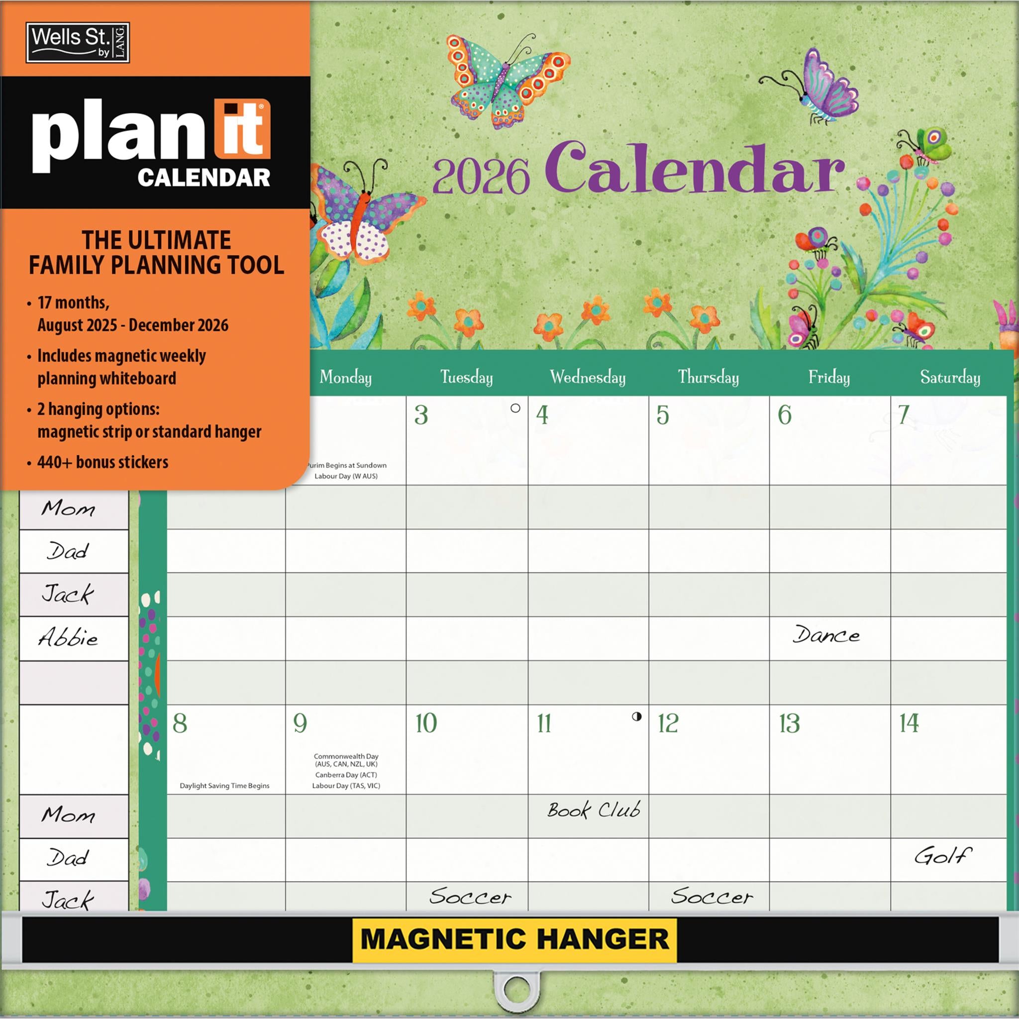 Simply Grateful 2025-2026 Plan It Wall Calendar - Online Only
