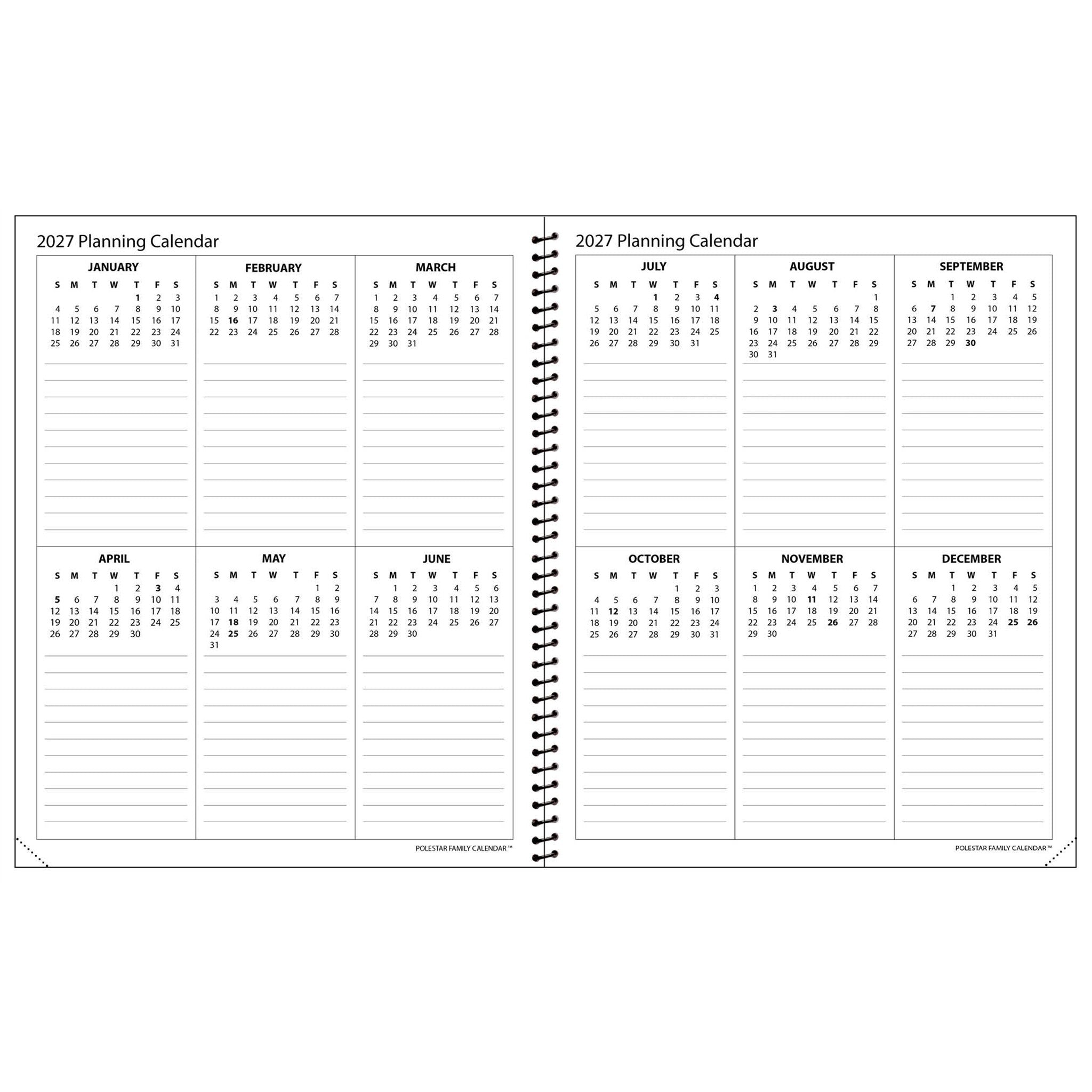 Polestar Family 2027 Engagement Calendar