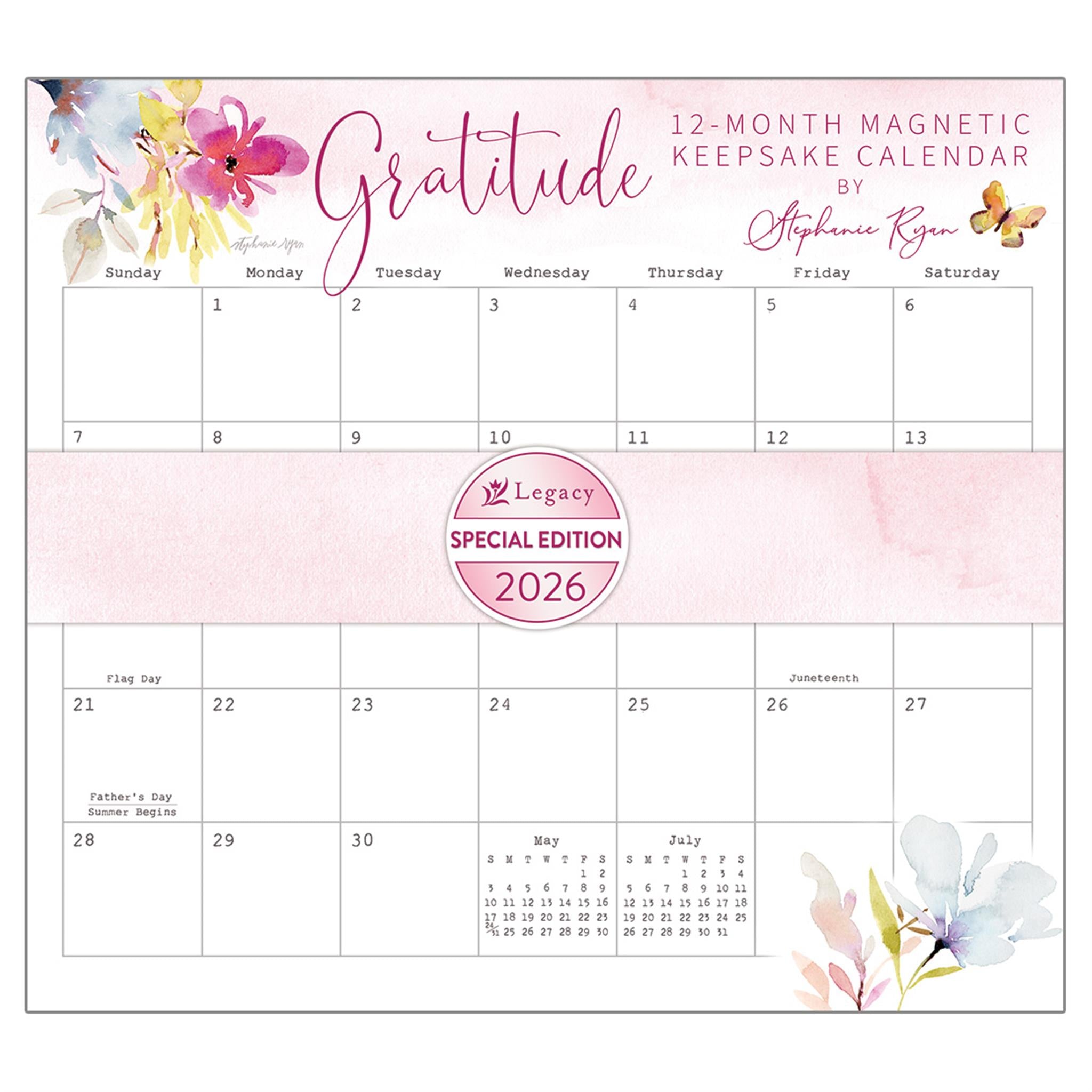 Gratitude 2026 Special Edition Mini Magnetic Keepsake Calendar