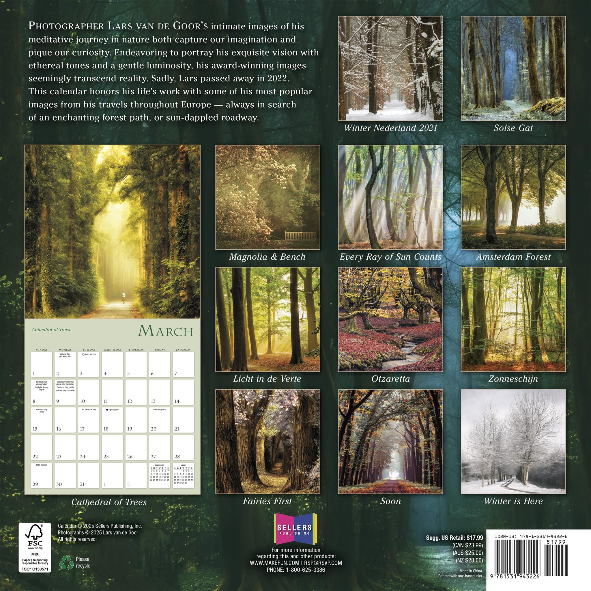 Enchanted Pathways 2026 Wall Calendar