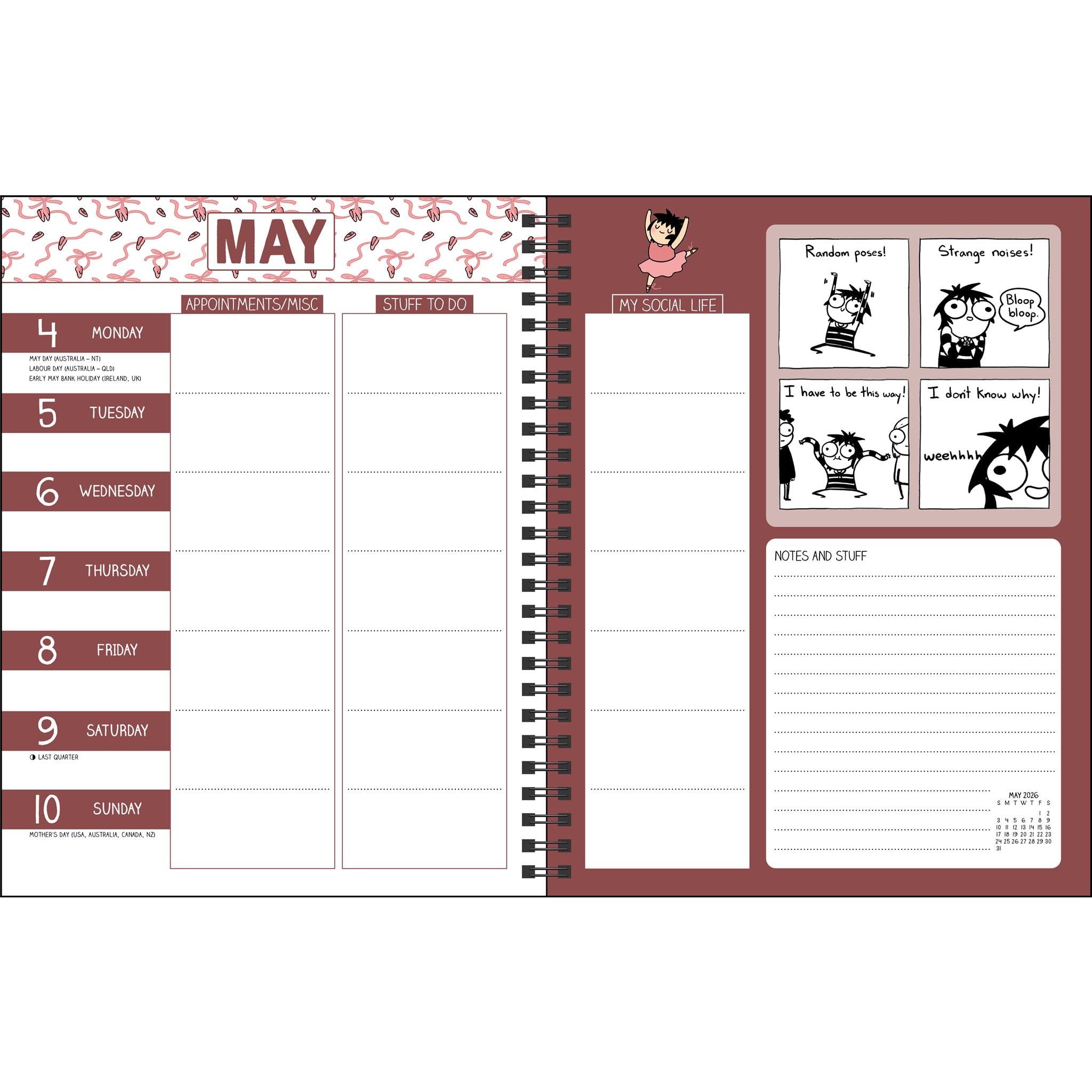 Sarah's Scribbles 2026 Engagement Calendar