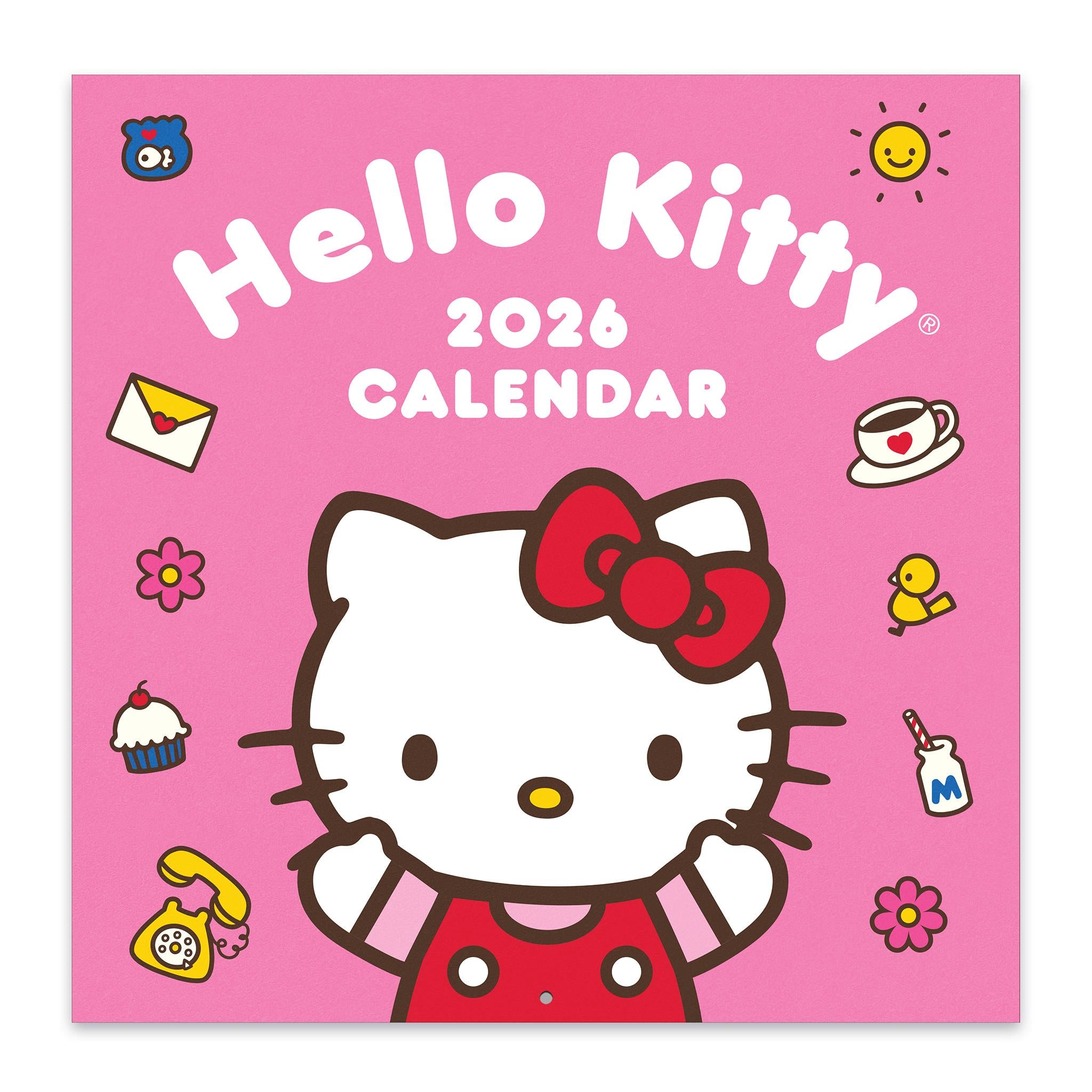 Hello Kitty Playful Pink 2026 Wall Calendar