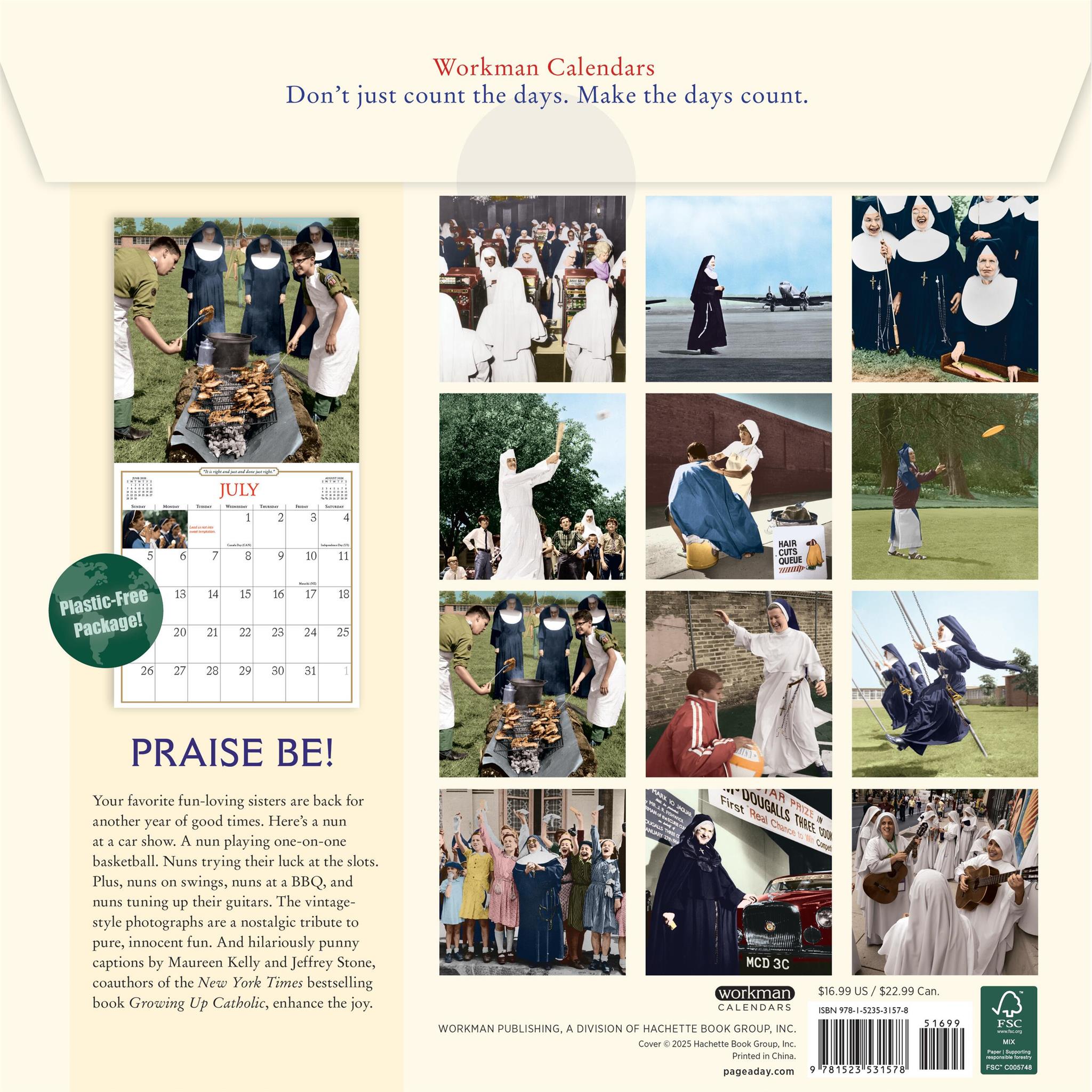 Nuns Having Fun 2026 Wall Calendar