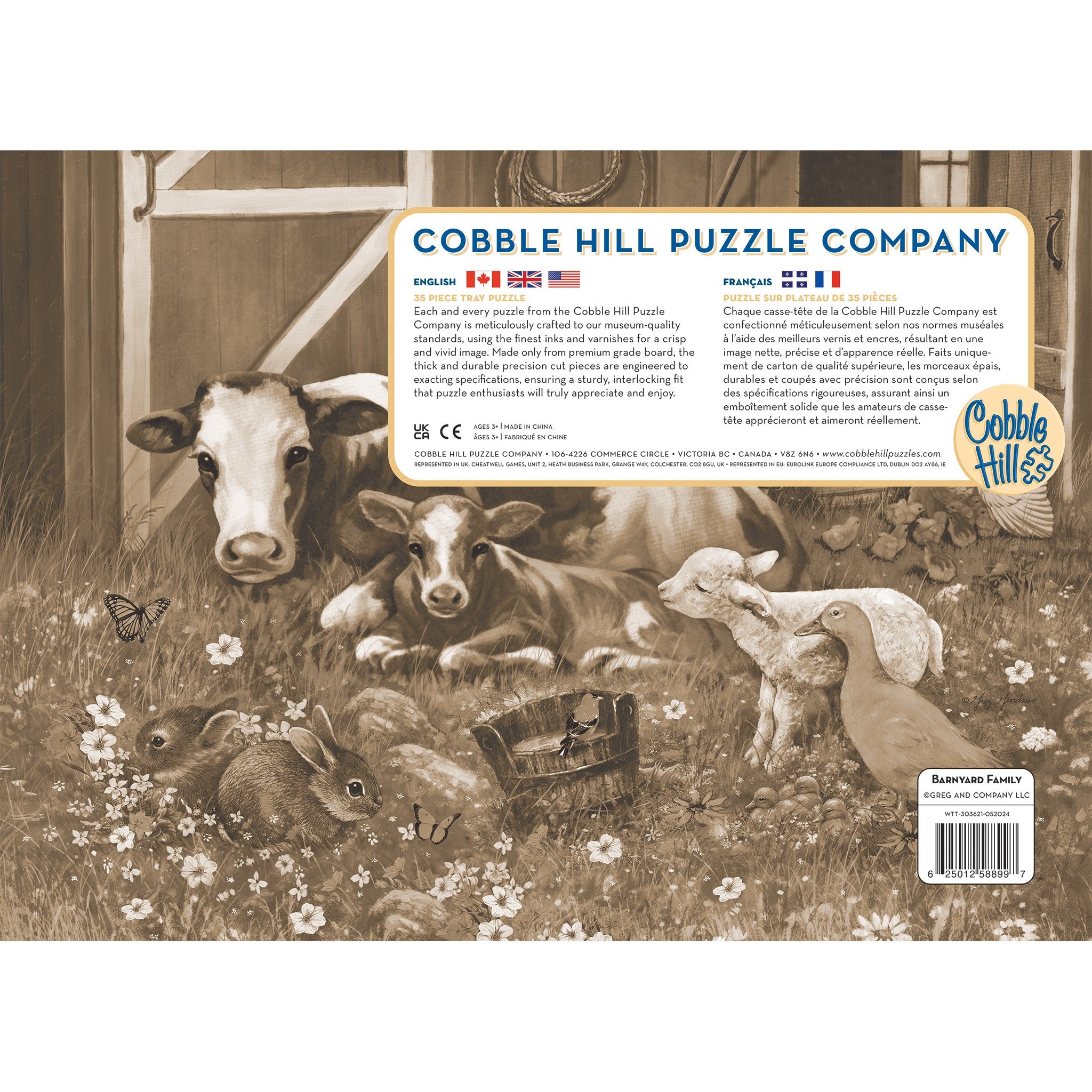 Barnyard Family 35 Piece Tray Puzzle - Online Only