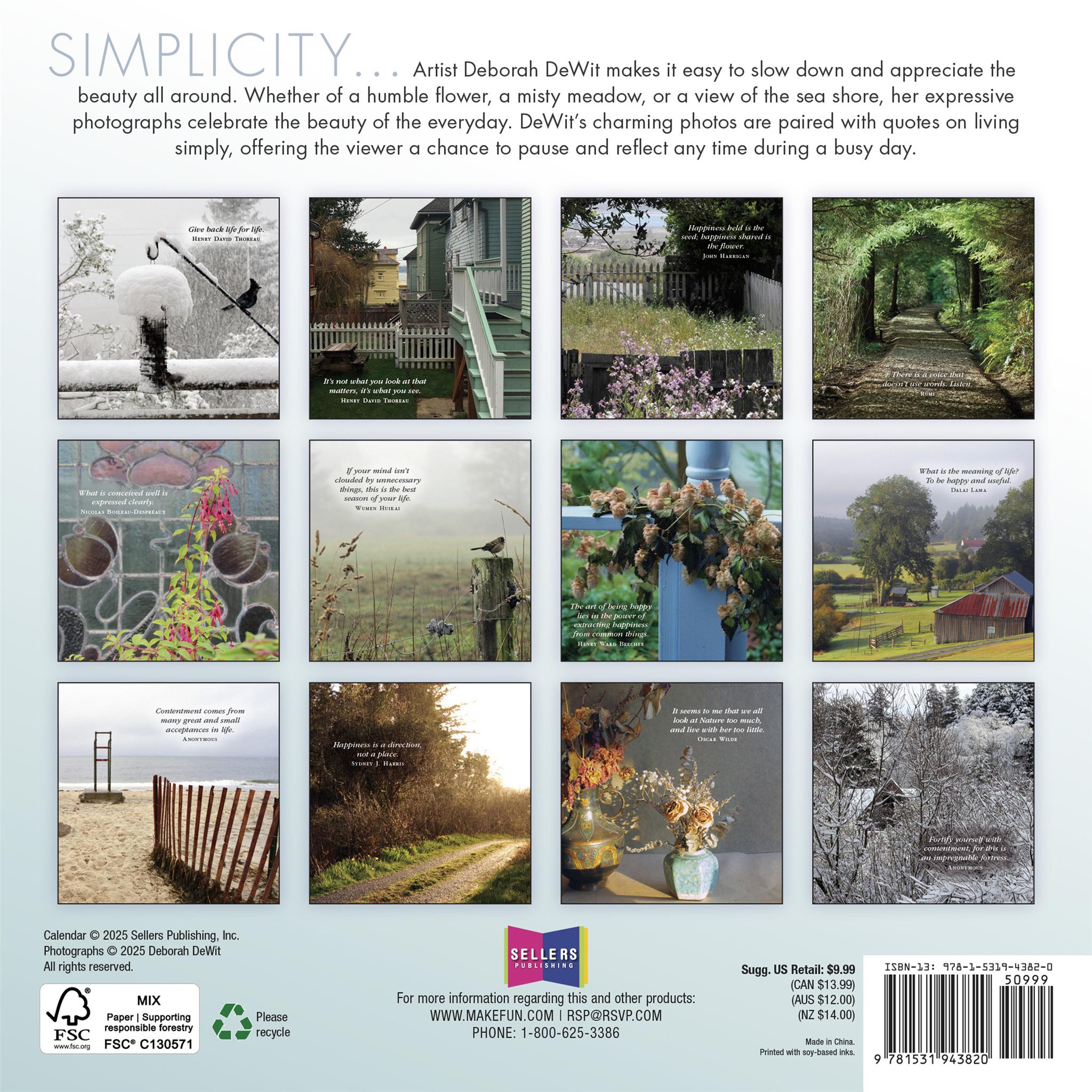 Simplicity 2026 Mini Calendar - Online Only