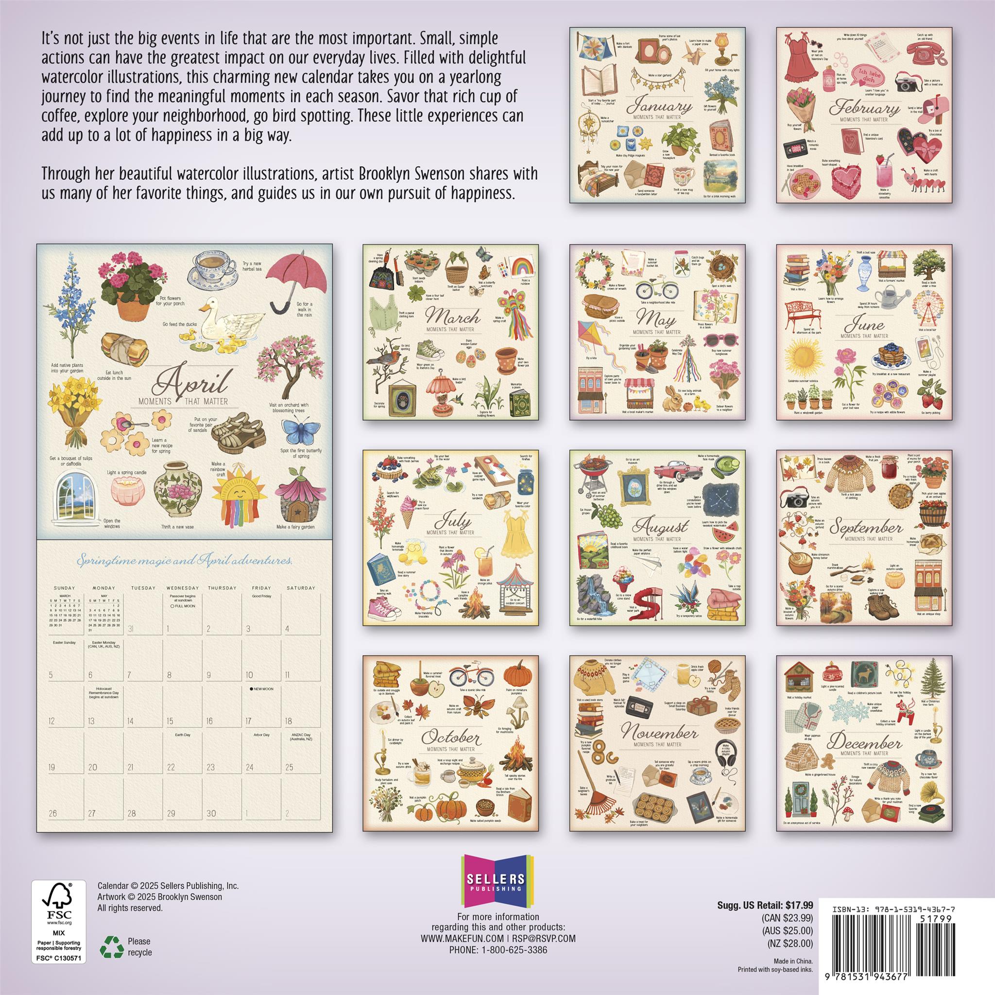 Moments That Matter 2026 Wall Calendar - Online Only