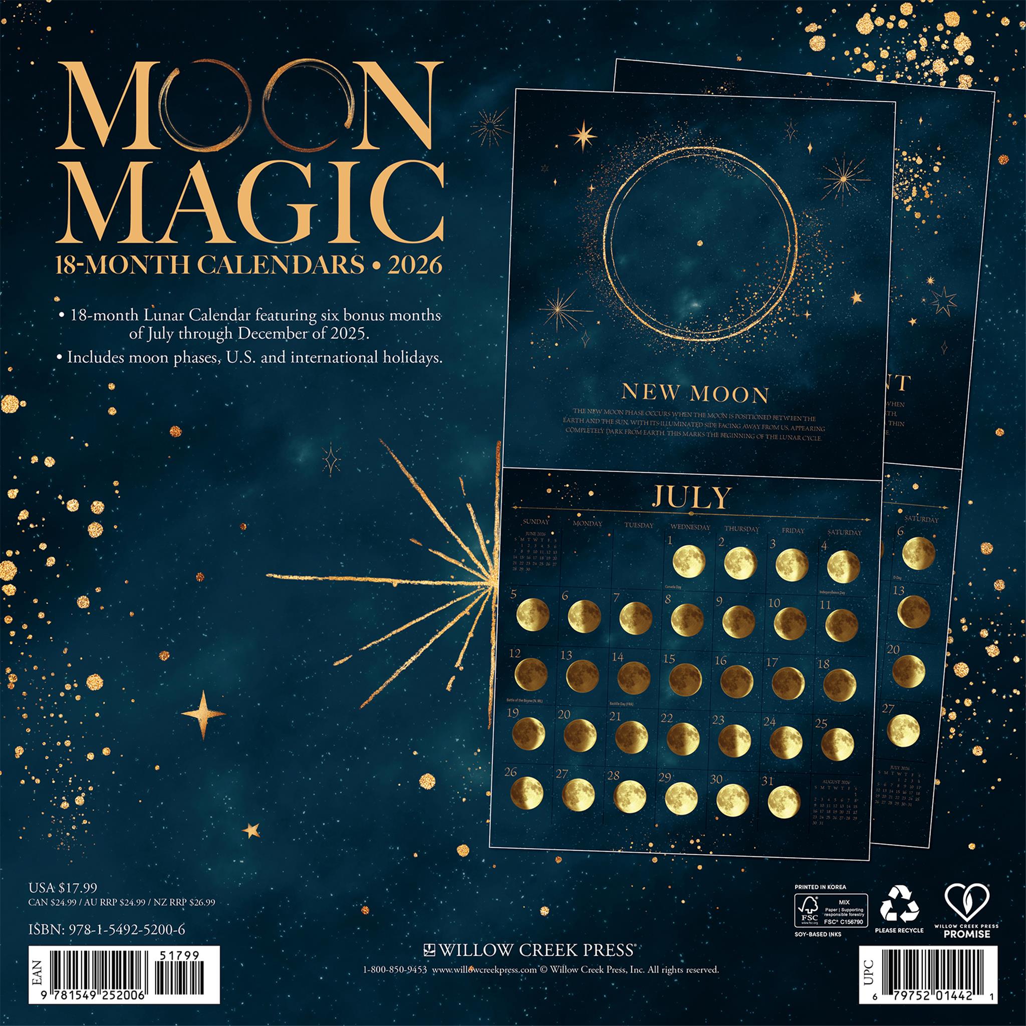 Moon Magic 2026 Wall Calendar - Online Only