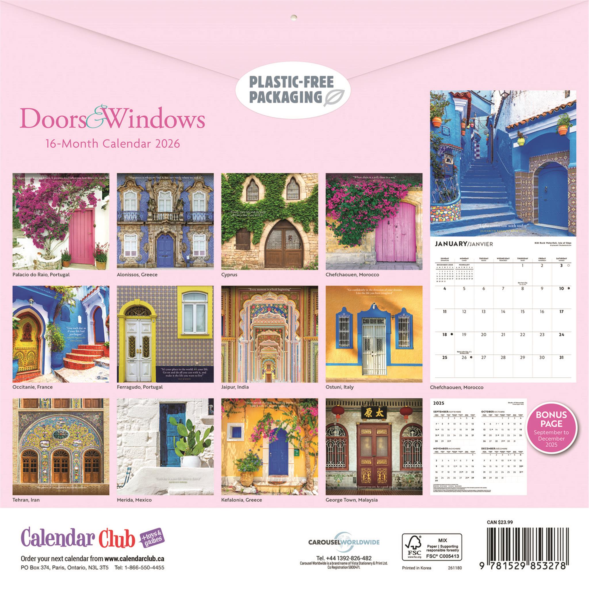 Doors And Windows 2026 Wall Calendar
