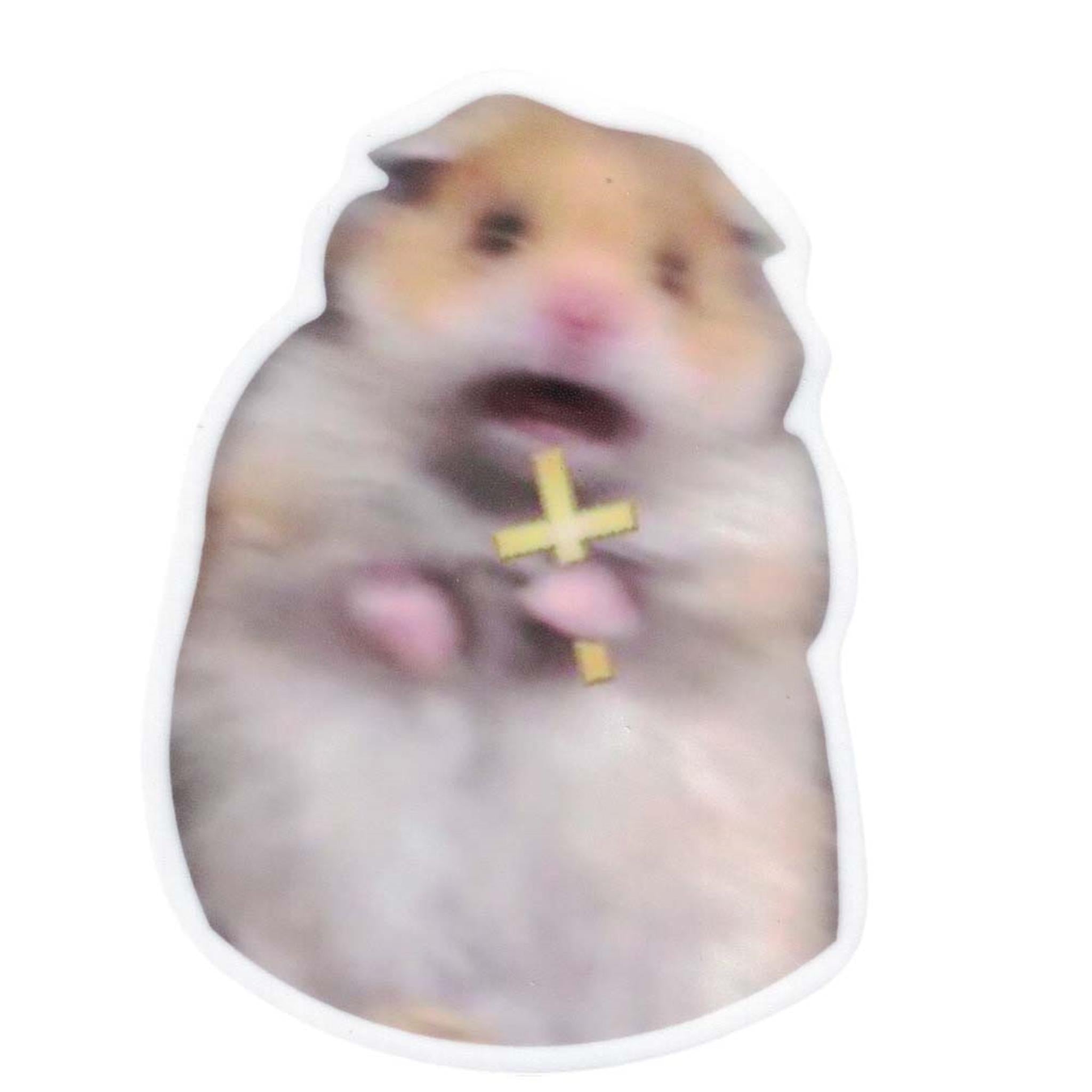 Scared Hamster Vinyl Sticker - Calendar Club Canada
