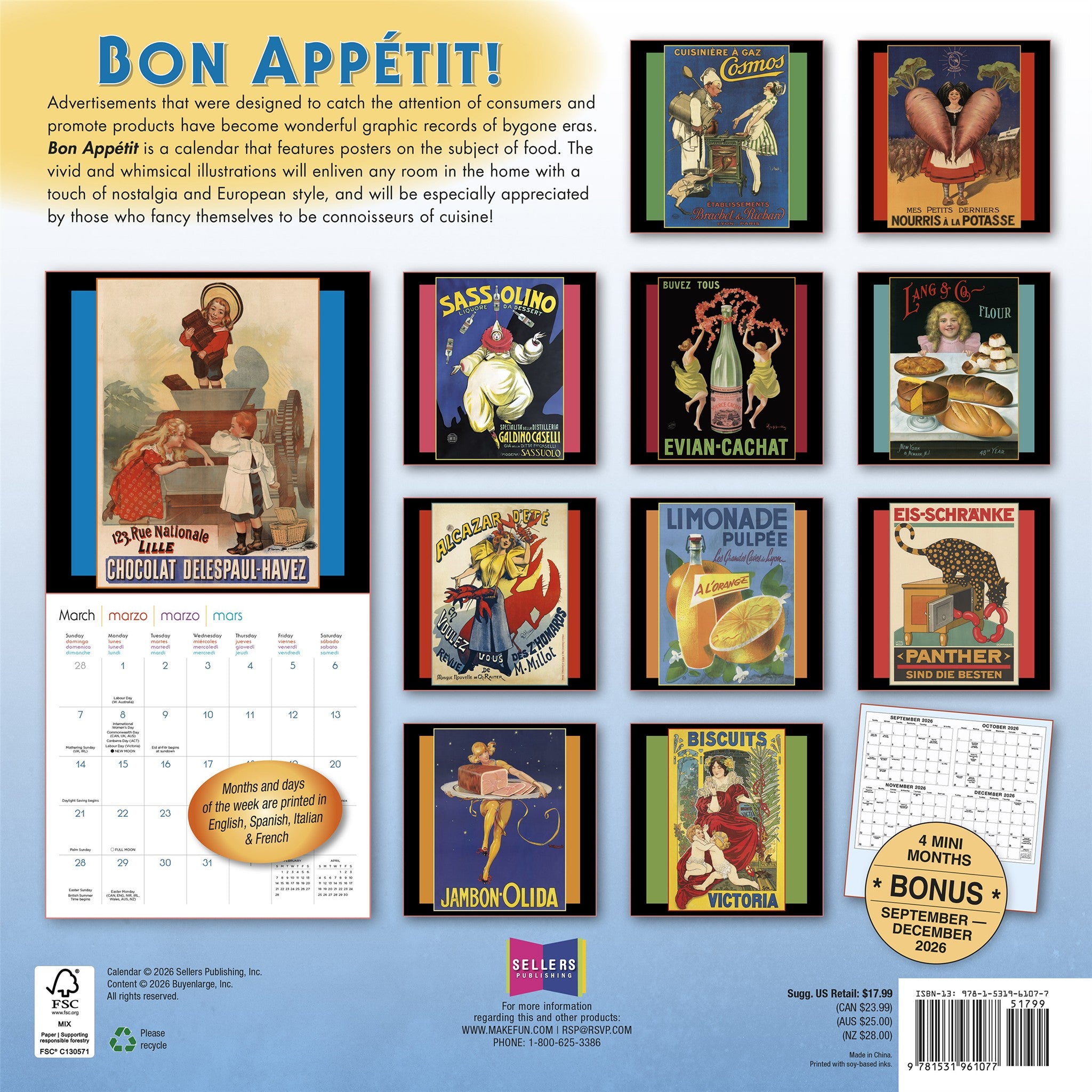 Bon Appétit 2027 Wall Calendar
