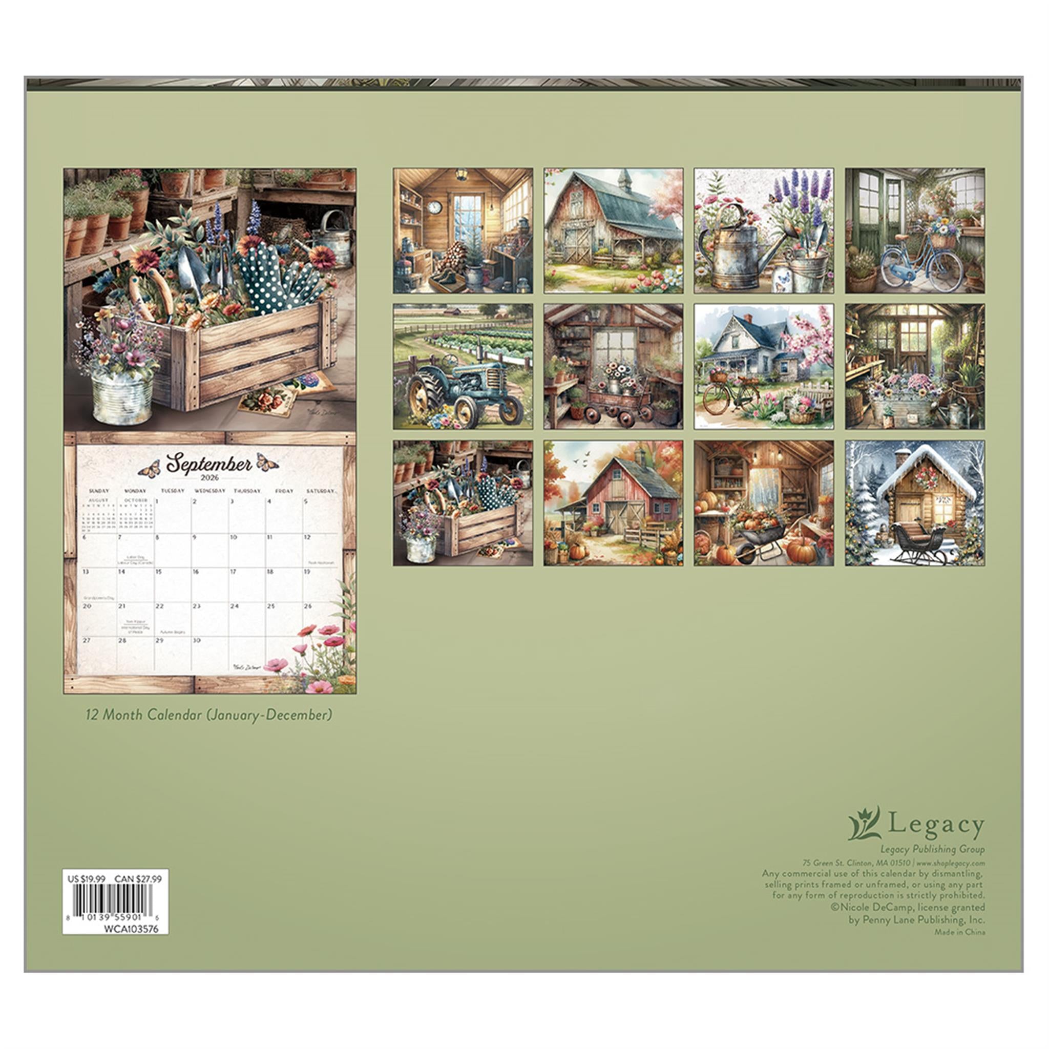 Gardening 2026 Deluxe Wall Calendar