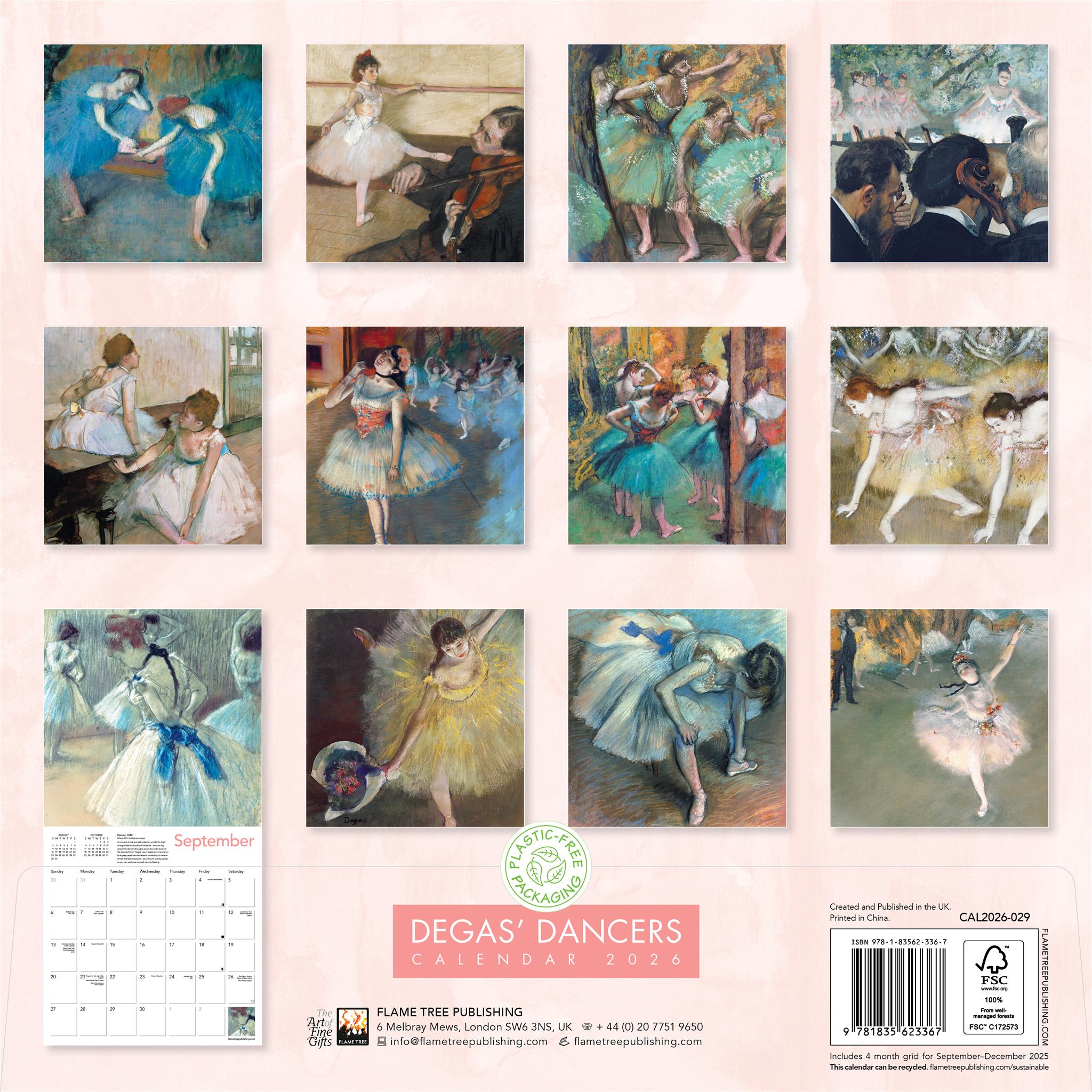 Degas' Dancers 2026 Wall Calendar - Online Only