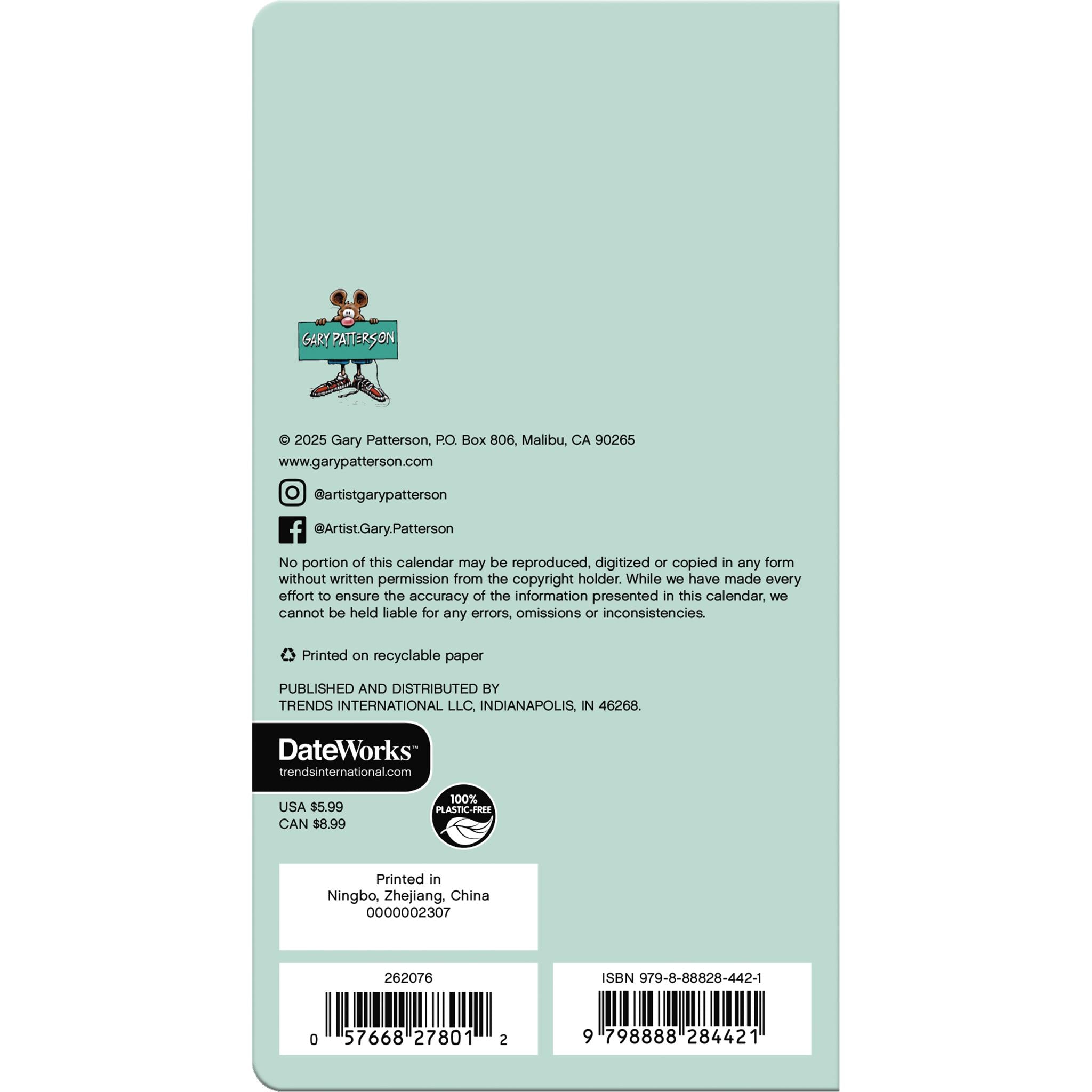 Gary Patterson Cats 2026 2 Yr Pocket Planner Calendar - Online Only