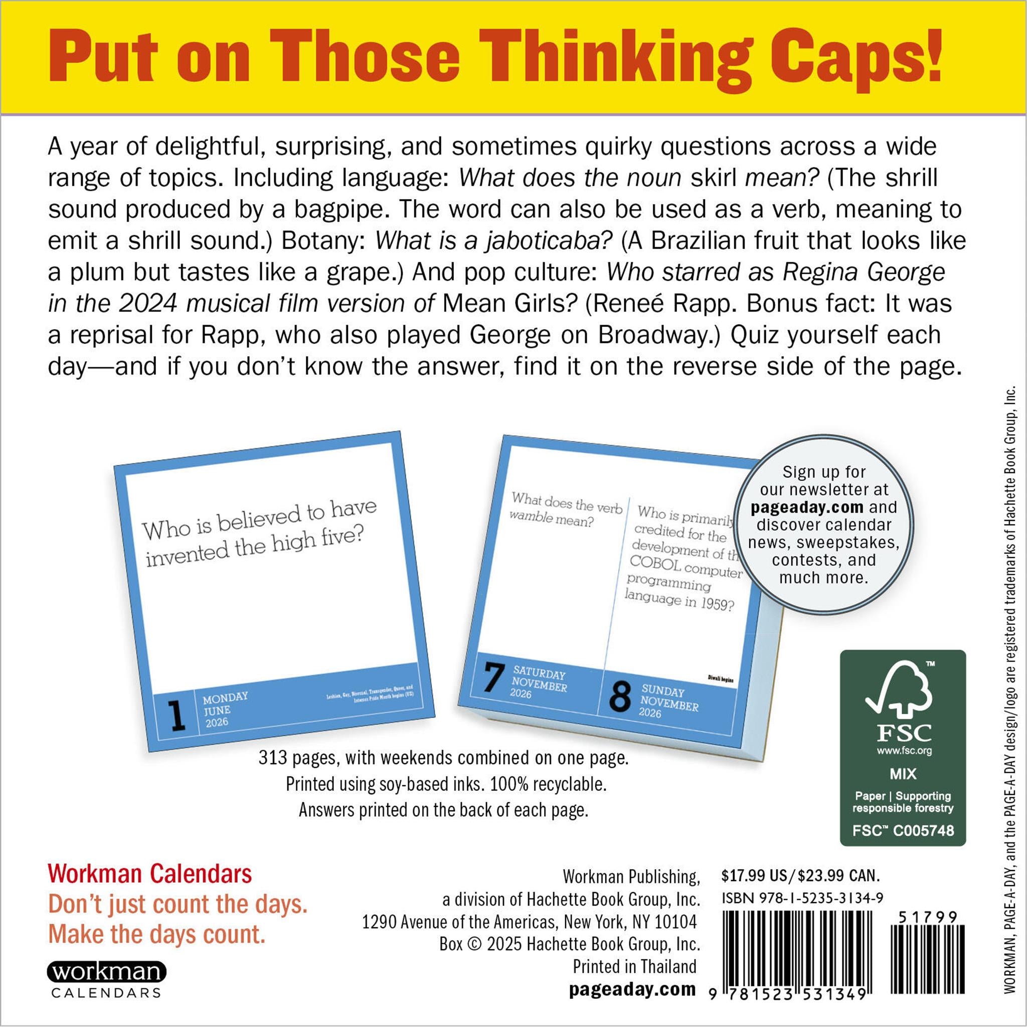 Amazing Trivia 365 2026 Box Calendar