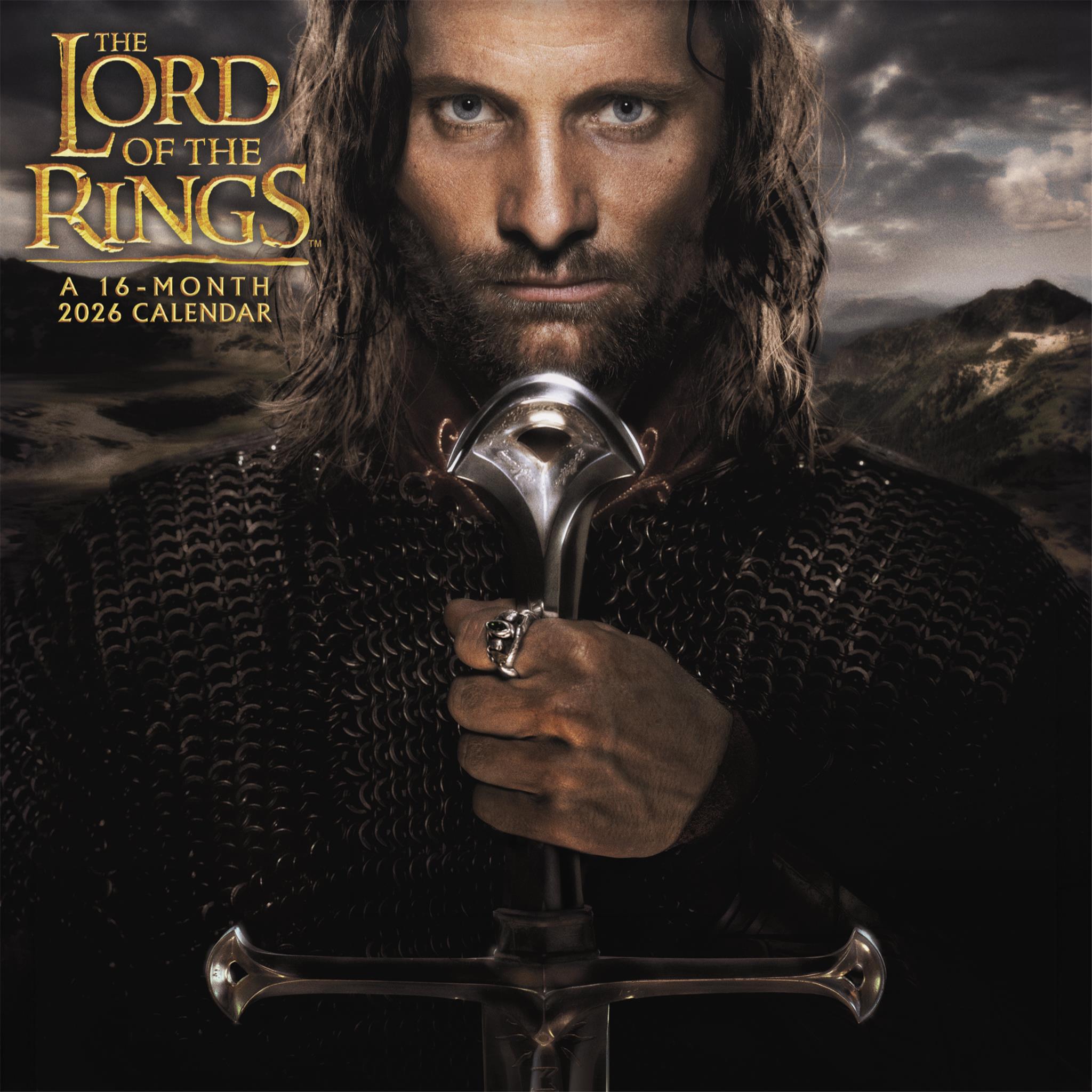 Lord Of The Rings 2026 Wall Calendar
