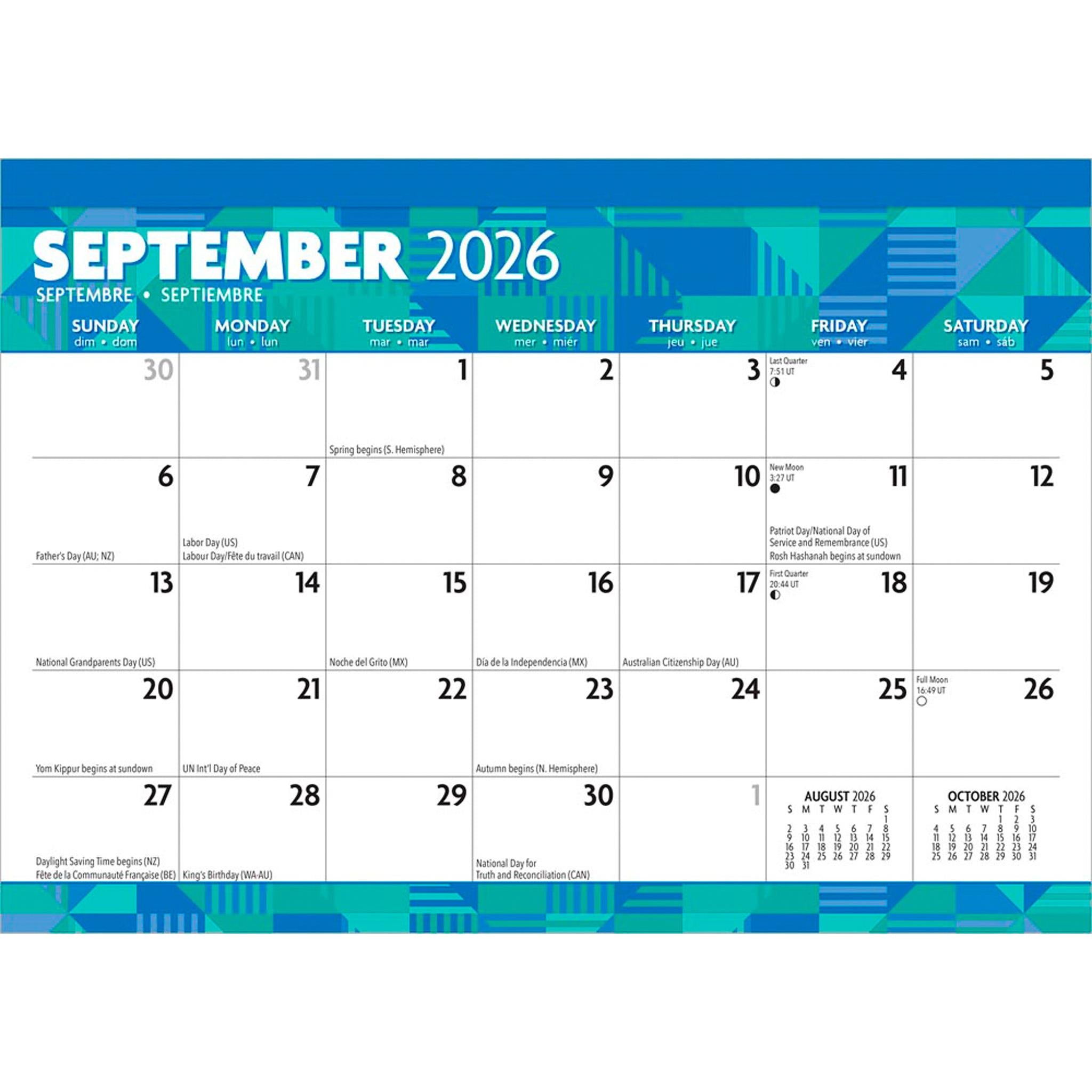 Large Print 2026 Desk Pad Calendar