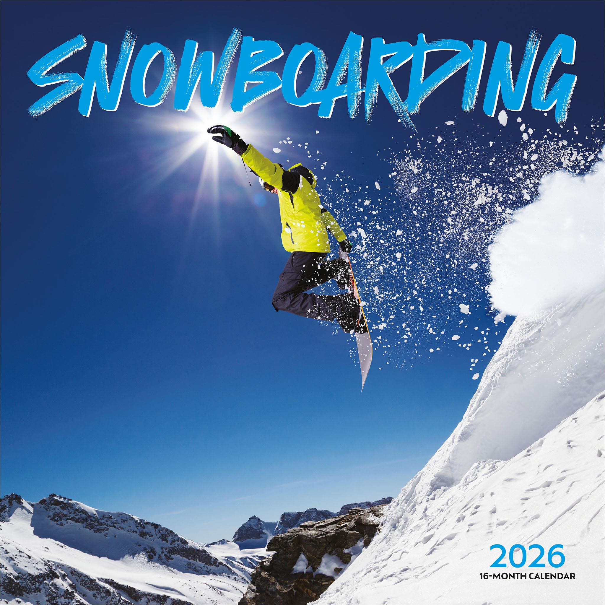 Snowboarding 2026 Wall Calendar