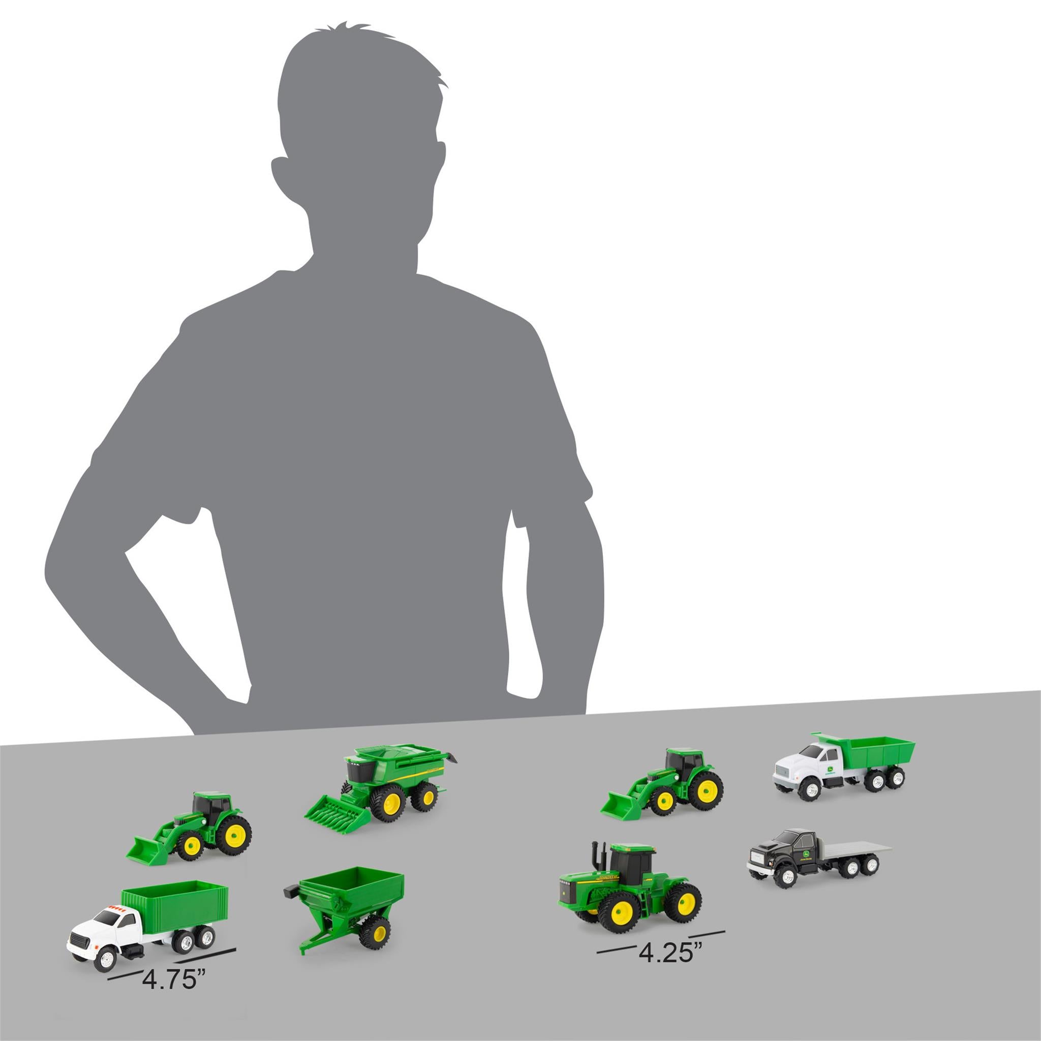 4" John Deere Big Equipment 4 Piece Set Assorted Machines
