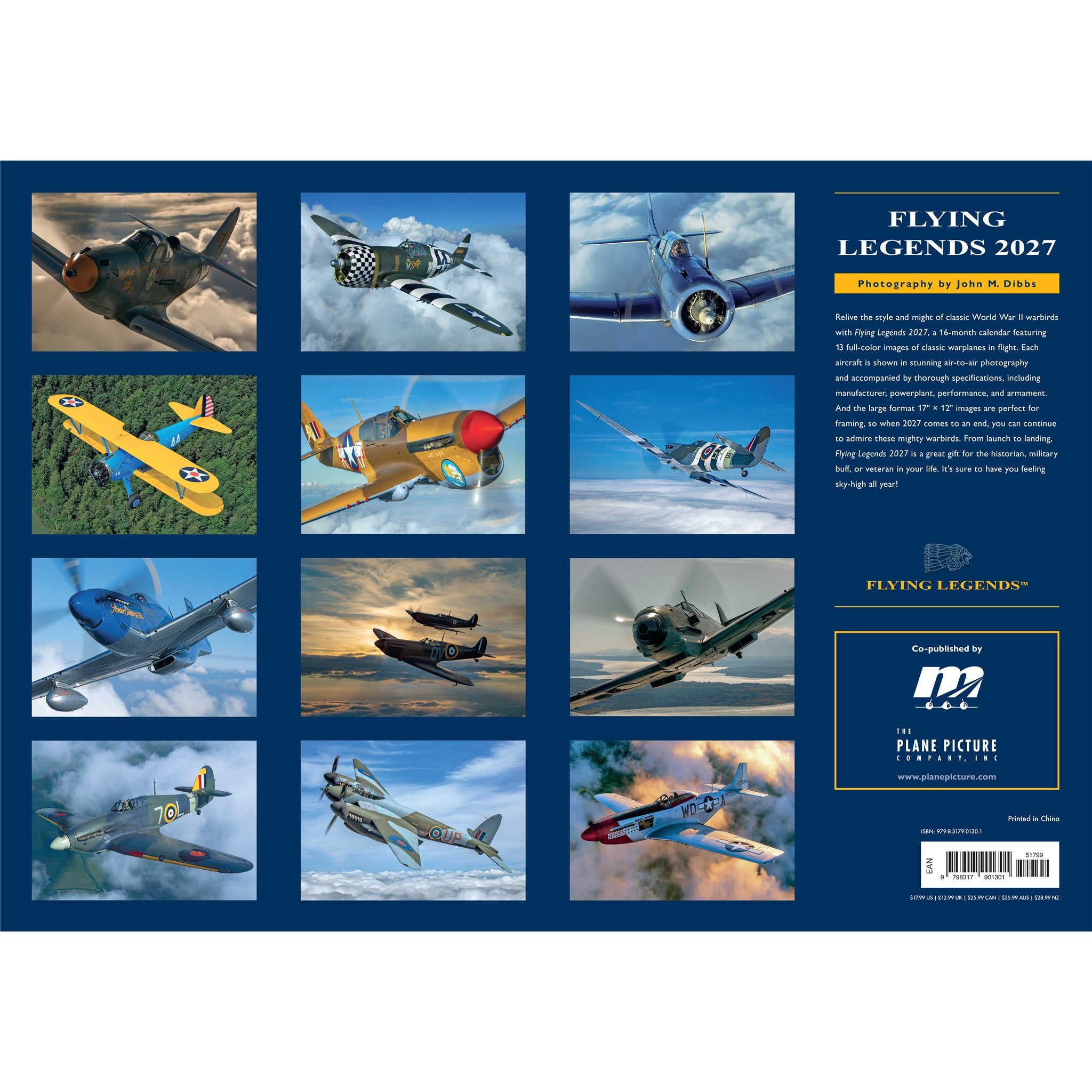 Flying Legends 2027 Wall Calendar