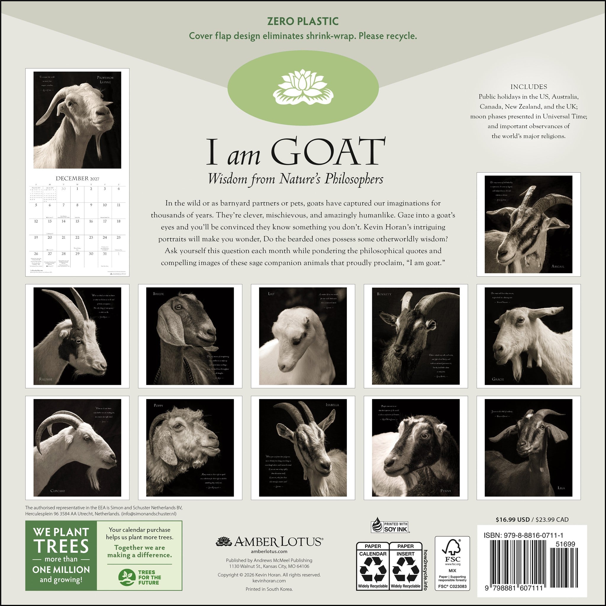I Am Goat 2027 Wall Calendar