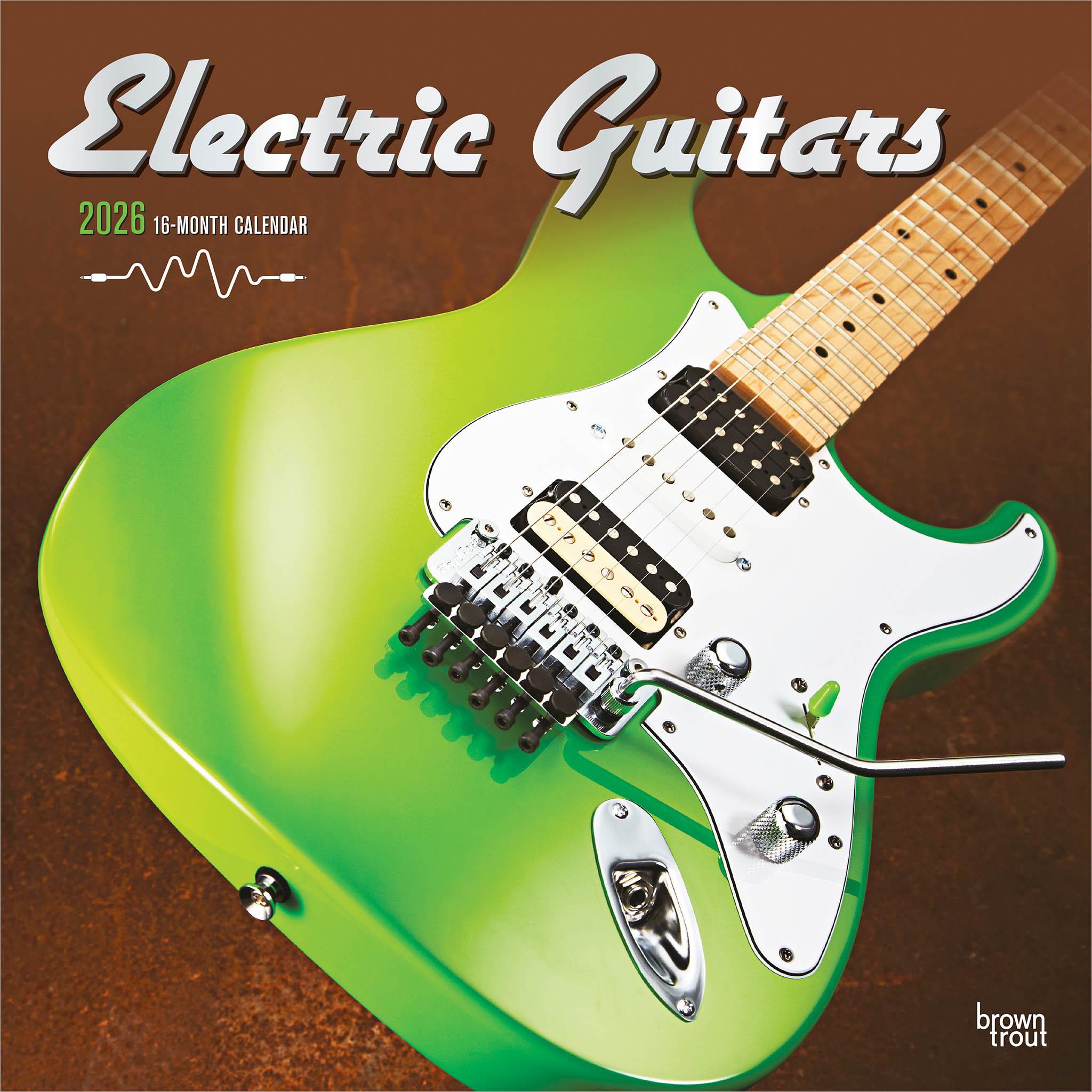 Electric Guitars 2026 Wall Calendar